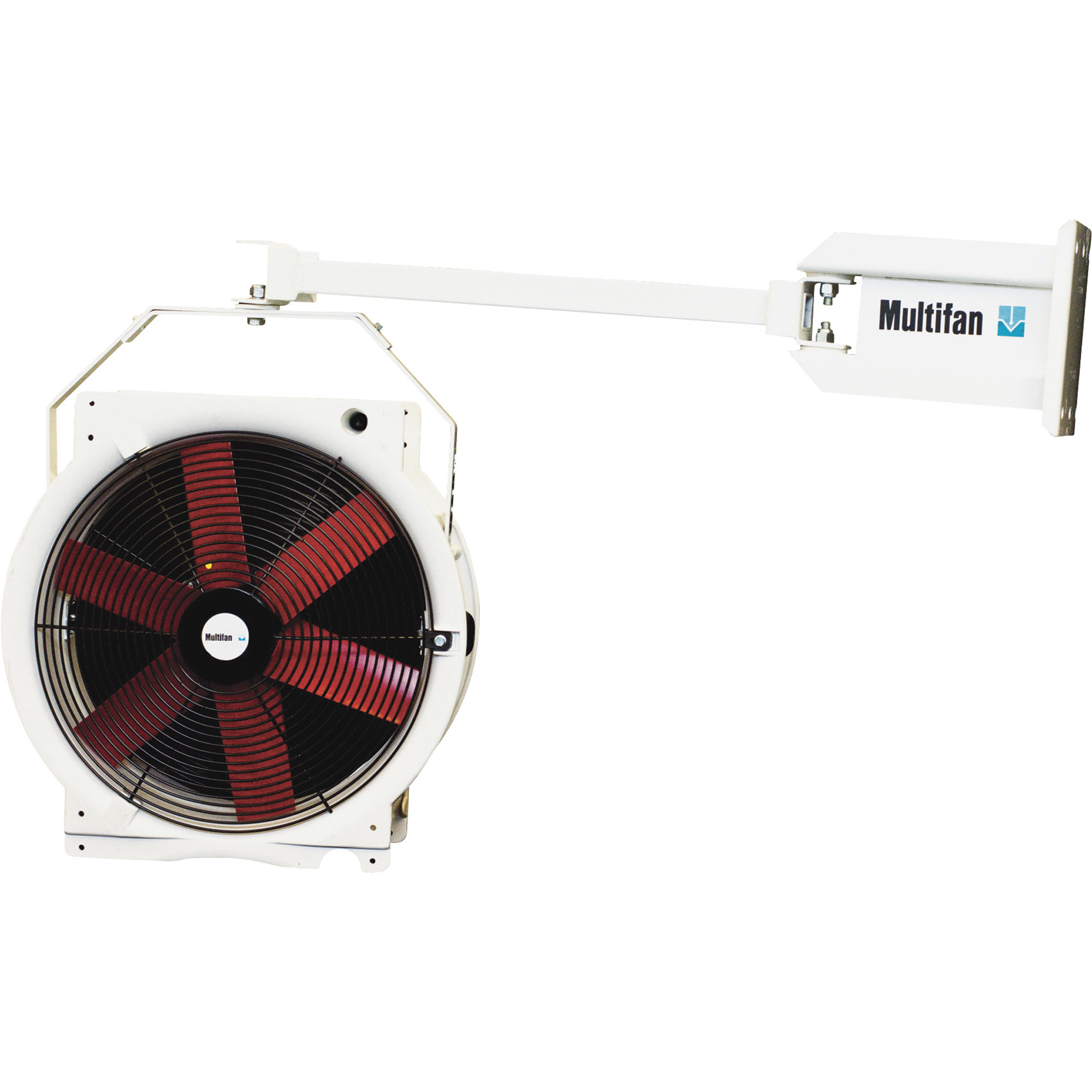 Vostermans Multifan 16Inch Truck Dock Circulator Fan â With Mounting Arm and Stirrup, 1/4 HP, 3,294 CFM, Model B4E4003TDF