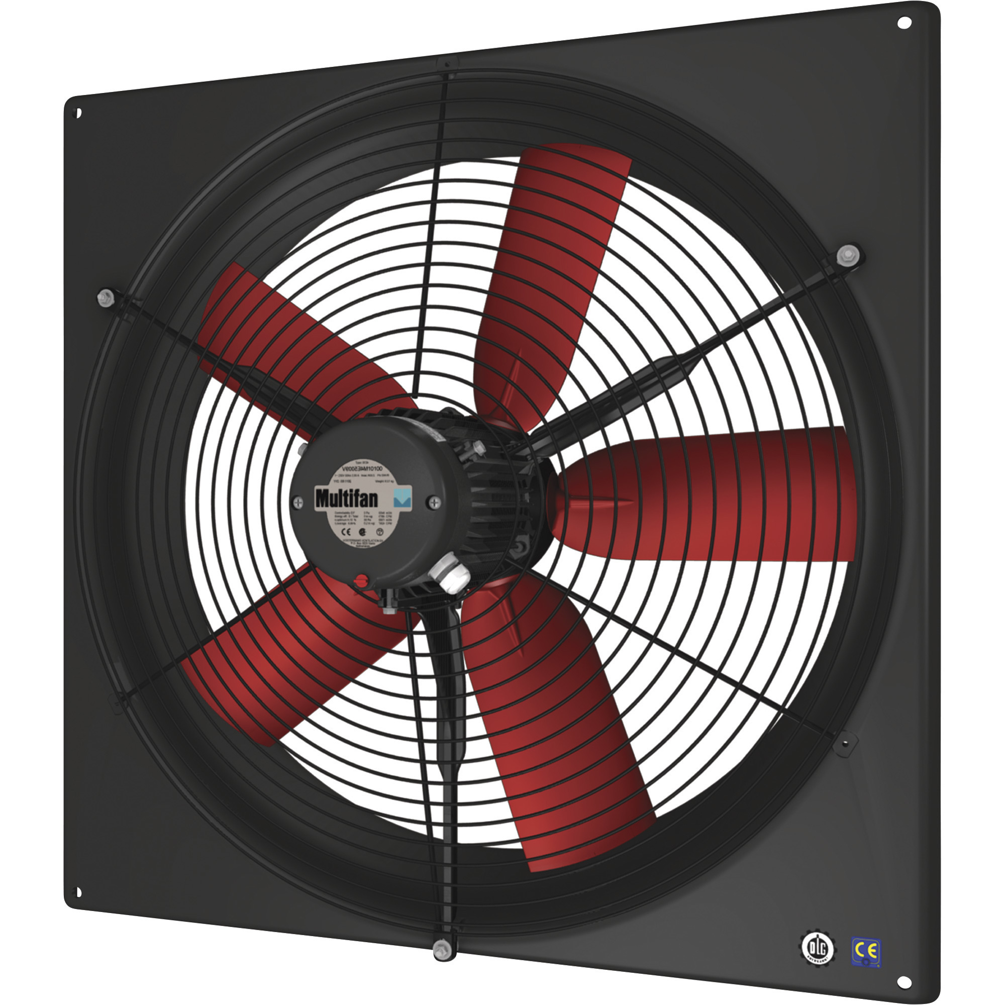 Multifan Panel Fan with Intake Guard â 24Inch, 7850 CFM, 1 1/2 HP, 120 Volt, Model V6E63K-120V