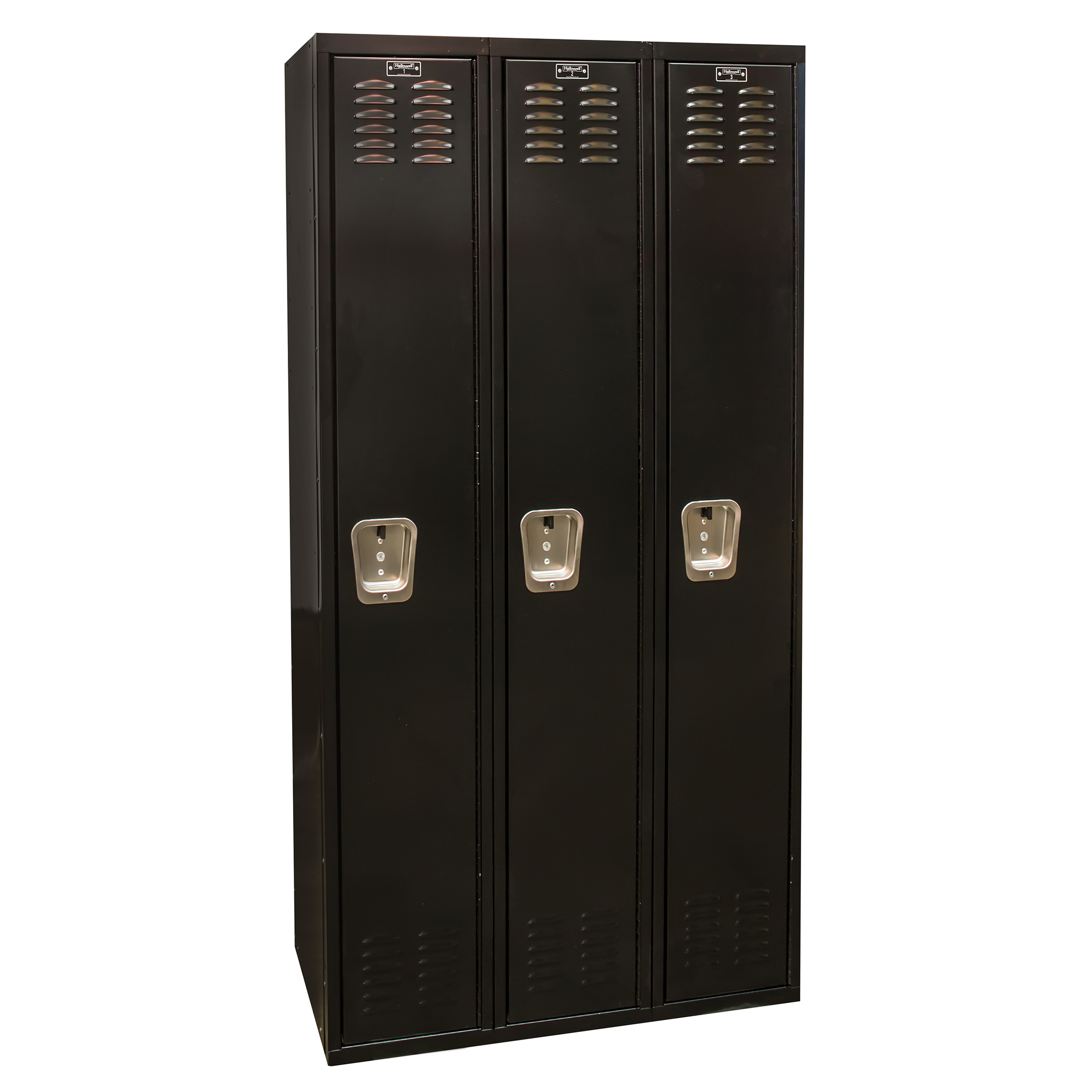 Hallowell, Single Tier Black Tie Locker, Height 72 in, Width 12 in, Color Black, Model U3282-1ME