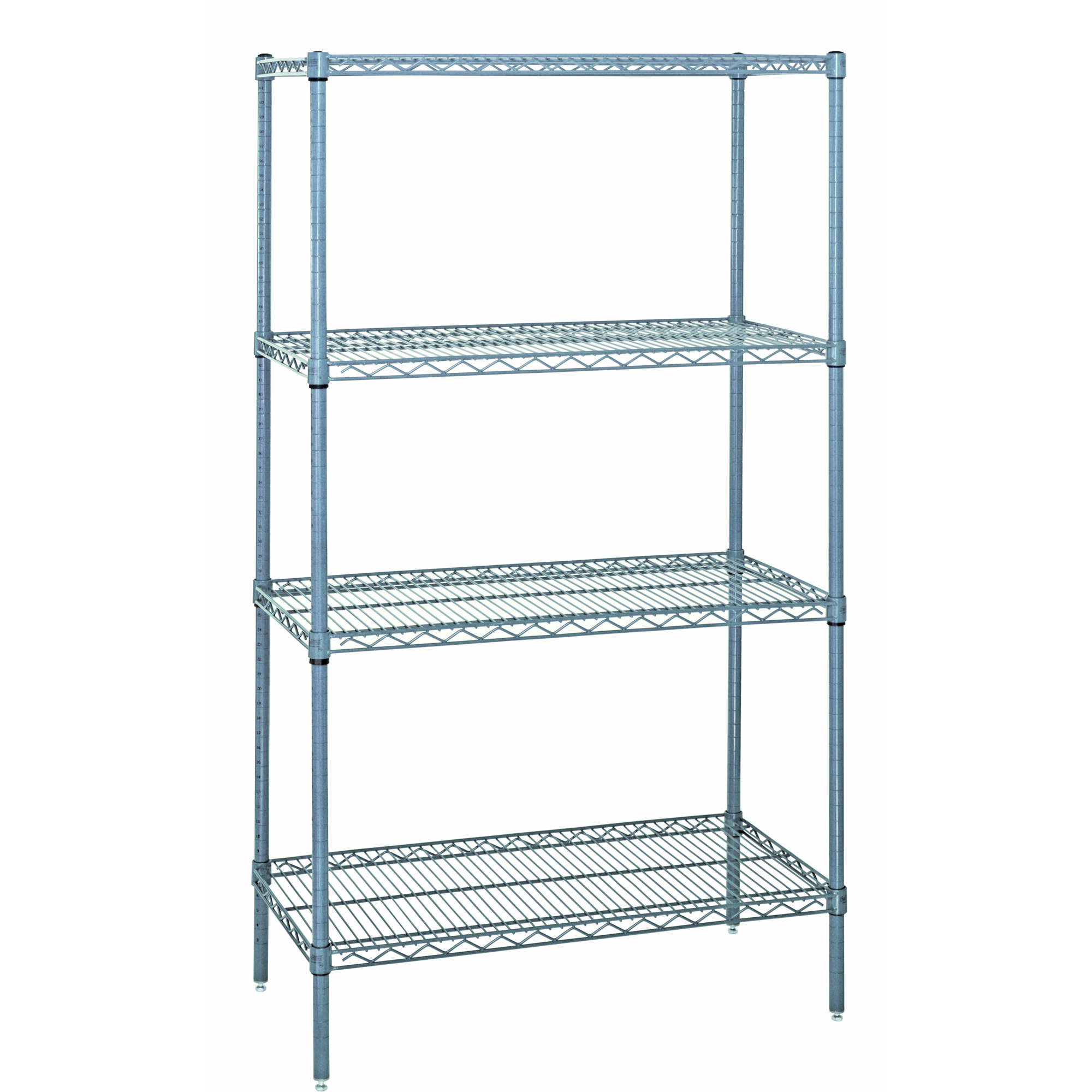 Quantum, Wire 4 Shelf Starter Kit GRAY 74Inch, Height 74 in, Width 24 in, Depth 36 in, Model WR74-2436GY