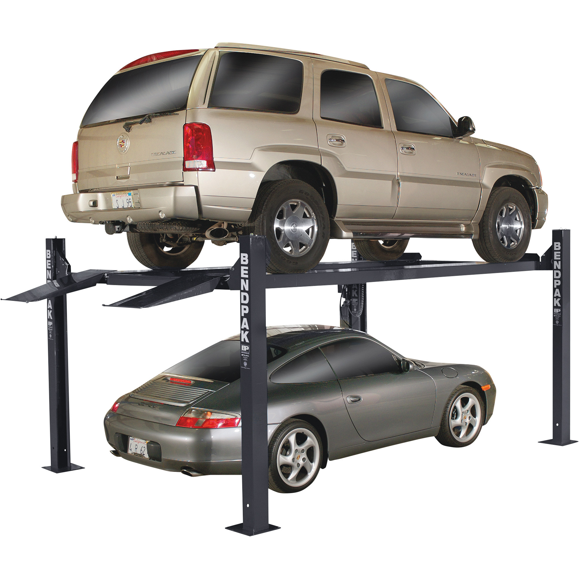 BendPak 4-Post Wide/Standard Car Lift, 9000-Lb. Capacity, Gray, Model# HD-9XL -  5175859