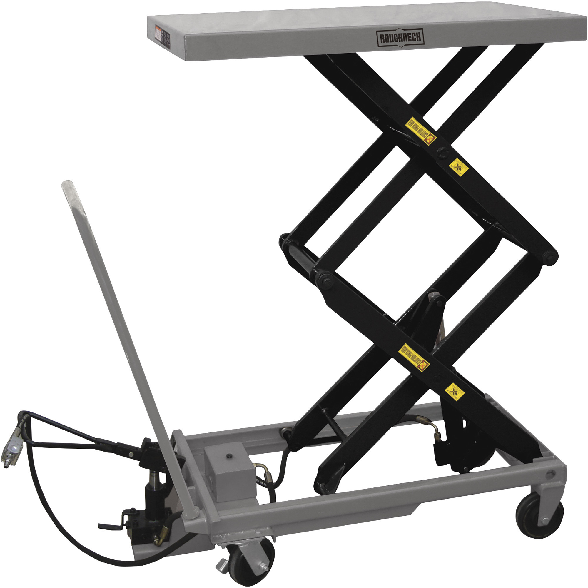 Roughneck Air/Hydraulic Lift Table Cart, 770-Lb. Capacity