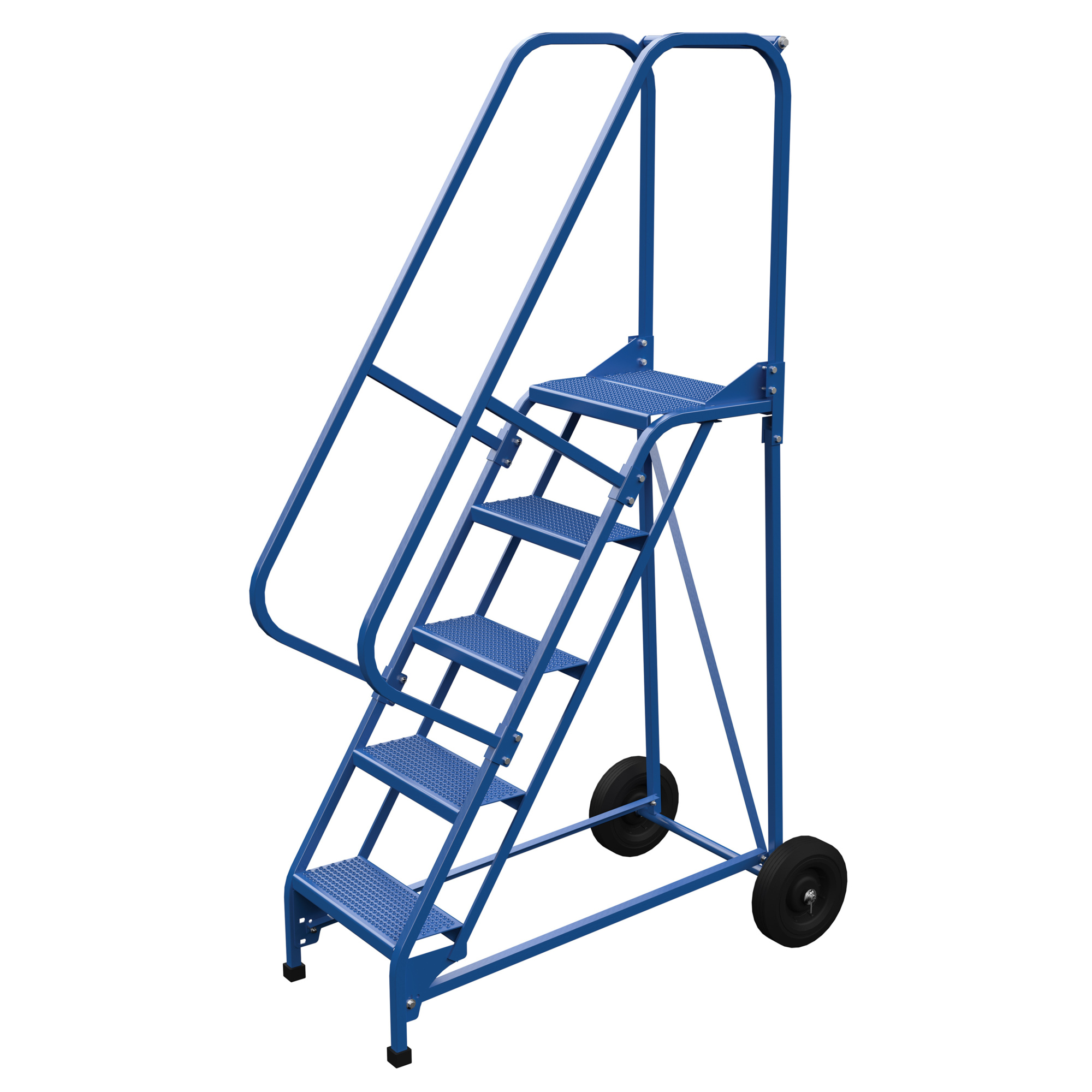 Vestil, 5 Step perforated folding ladder, Overall Height 80 in, Steps 5 Material Steel, Model LAD-RAF-5-P