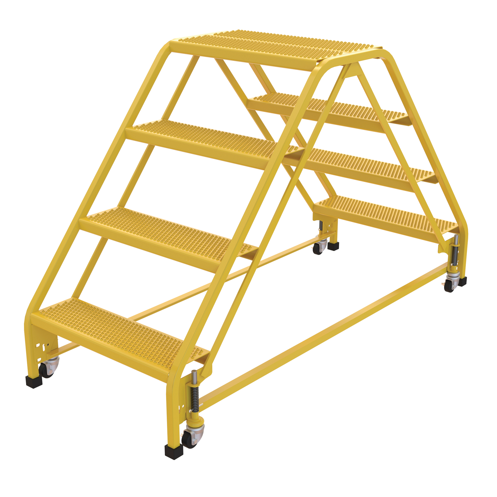 Vestil, 4 Step perforated double sided ladder, Overall Height 40 in, Steps 4 Material Steel, Model LAD-DD-P-26-4-P