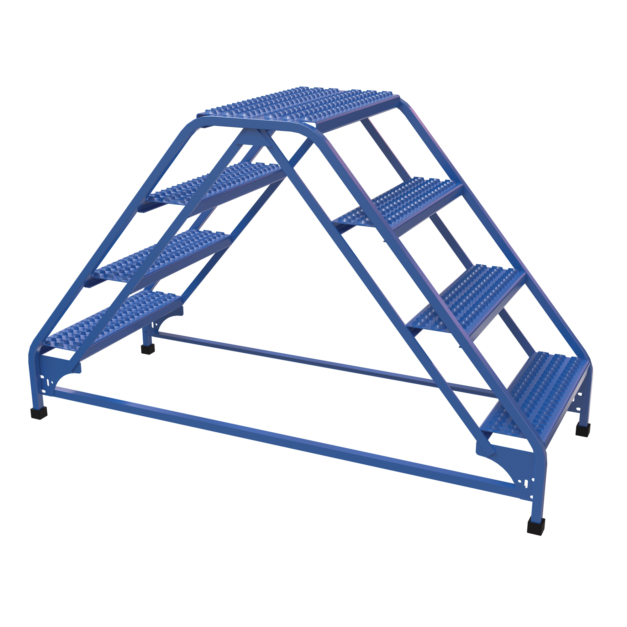 Vestil, 4 Step grip strut double sided ladder, Overall Height 40 in, Steps 4 Material Steel, Model LAD-DD-26-4-G