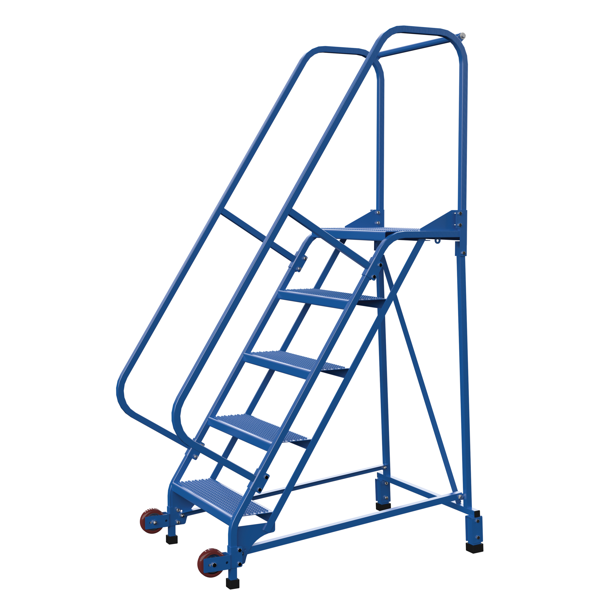 Vestil, 5 Step perforated rolling ladder, Overall Height 80 in, Steps 5 Material Steel, Model LAD-TRN-60-5-P