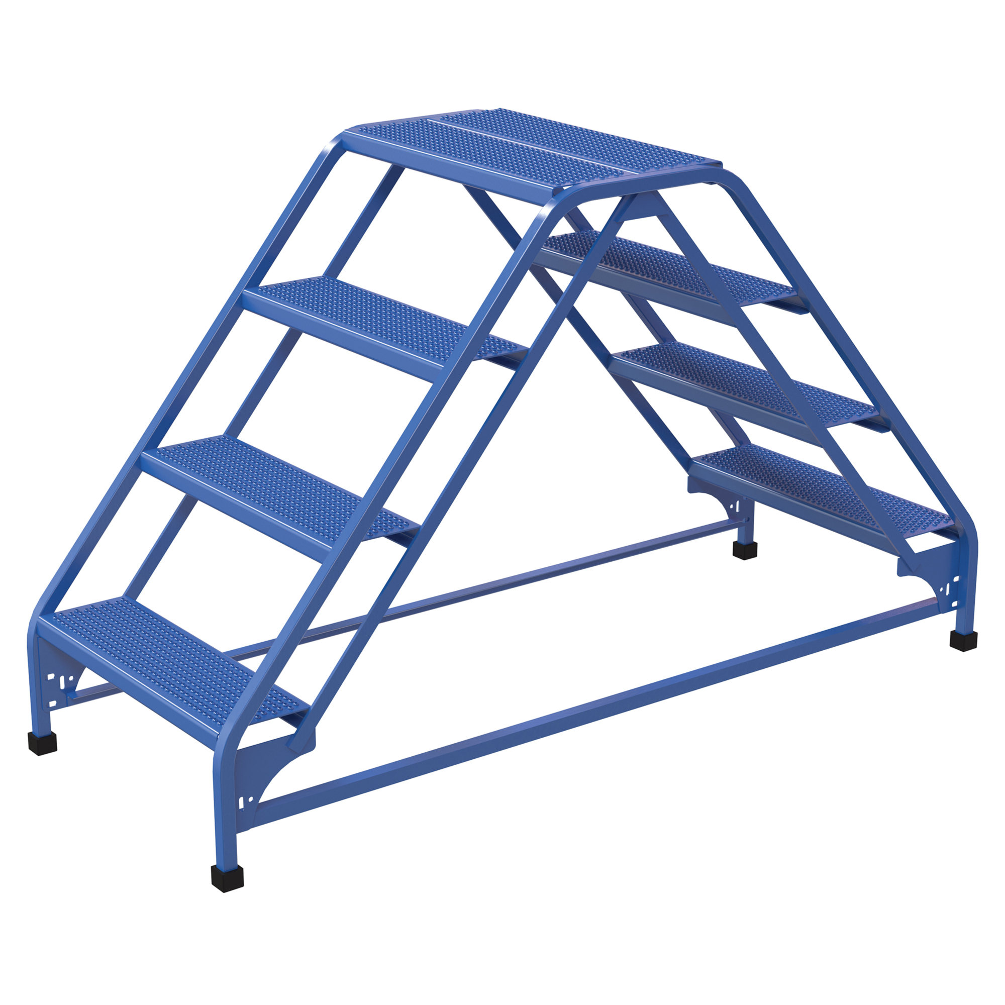 Vestil, 4 Step perforated double sided ladder, Overall Height 40 in, Steps 4 Material Steel, Model LAD-DD-26-4-P