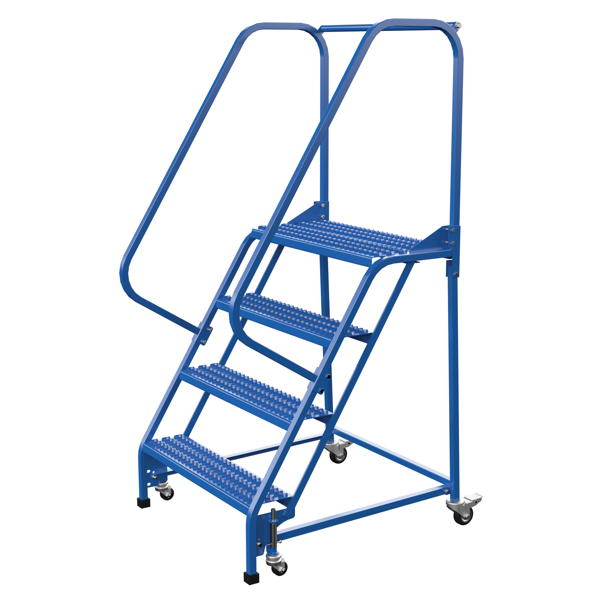 Vestil, 4 Step grip strut warehouse ladder, Overall Height 70 in, Steps 4 Material Steel, Model LAD-PW-32-4-G