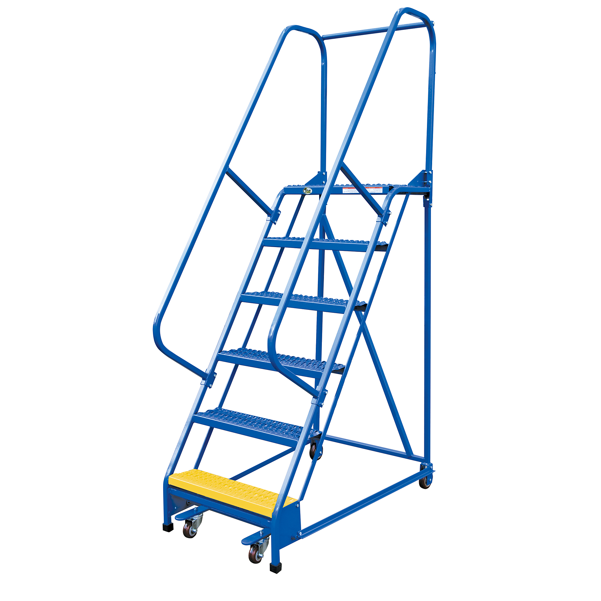 Vestil, 6 Step grip strut warehouse ladder, Overall Height 90 in, Steps 6 Material Steel, Model LAD-PW-26-6-G