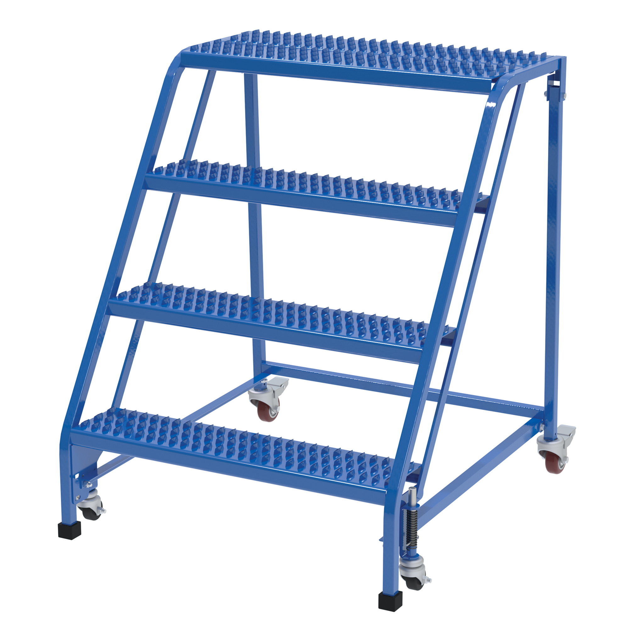 Vestil, 4 Step grip strut warehouse ladder no rail, Overall Height 40 in, Steps 4 Material Steel, Model LAD-PW-32-4-G-NHR