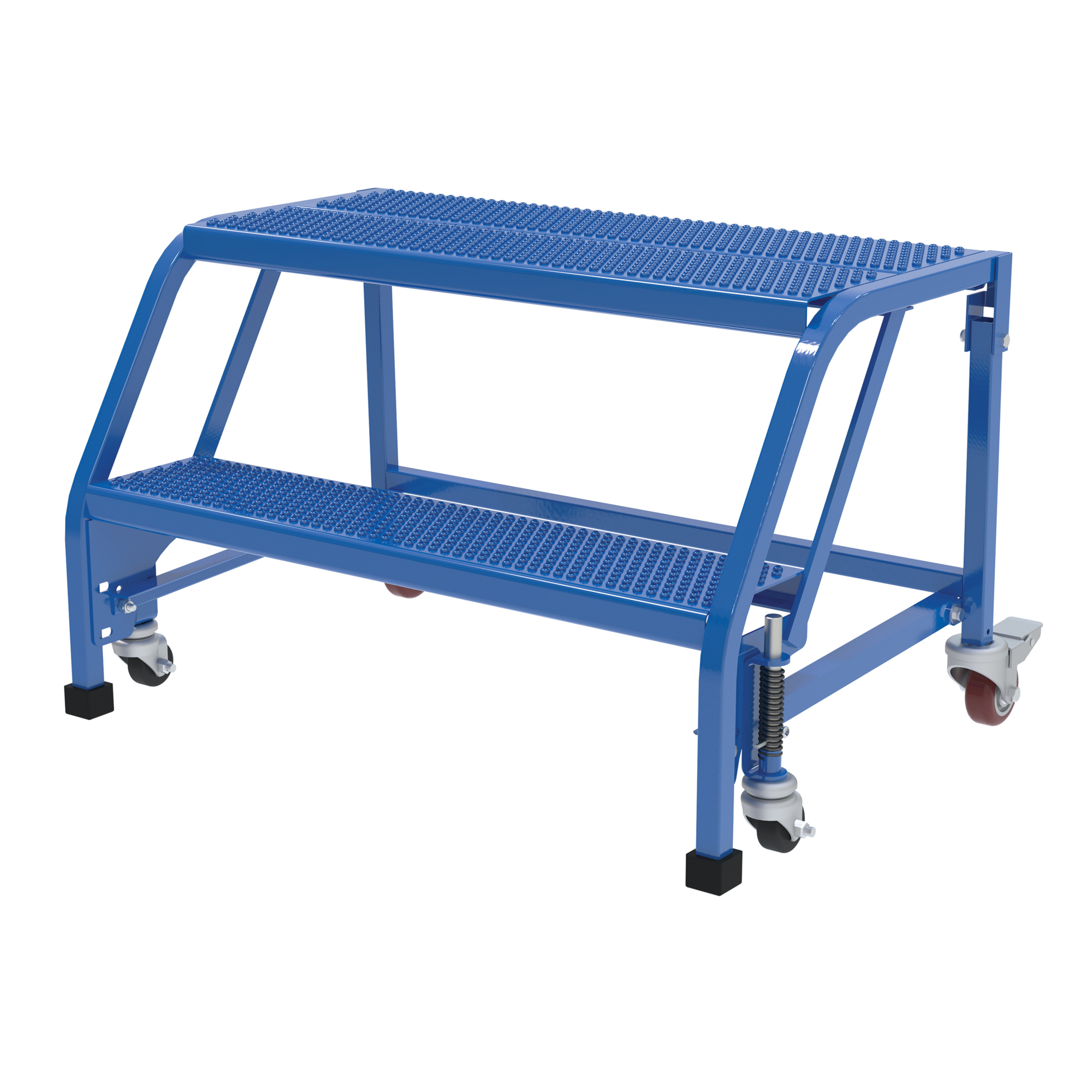 Vestil, 2 Step perforated warehouse ladder no rail, Overall Height 20 in, Steps 2 Material Steel, Model LAD-PW-32-2-P-NHR
