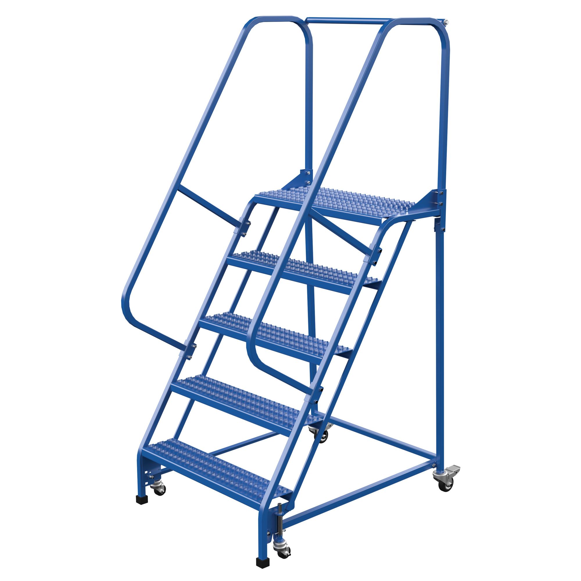 Vestil, 5 Step grip strut warehouse ladder, Overall Height 80 in, Steps 5 Material Steel, Model LAD-PW-32-5-G