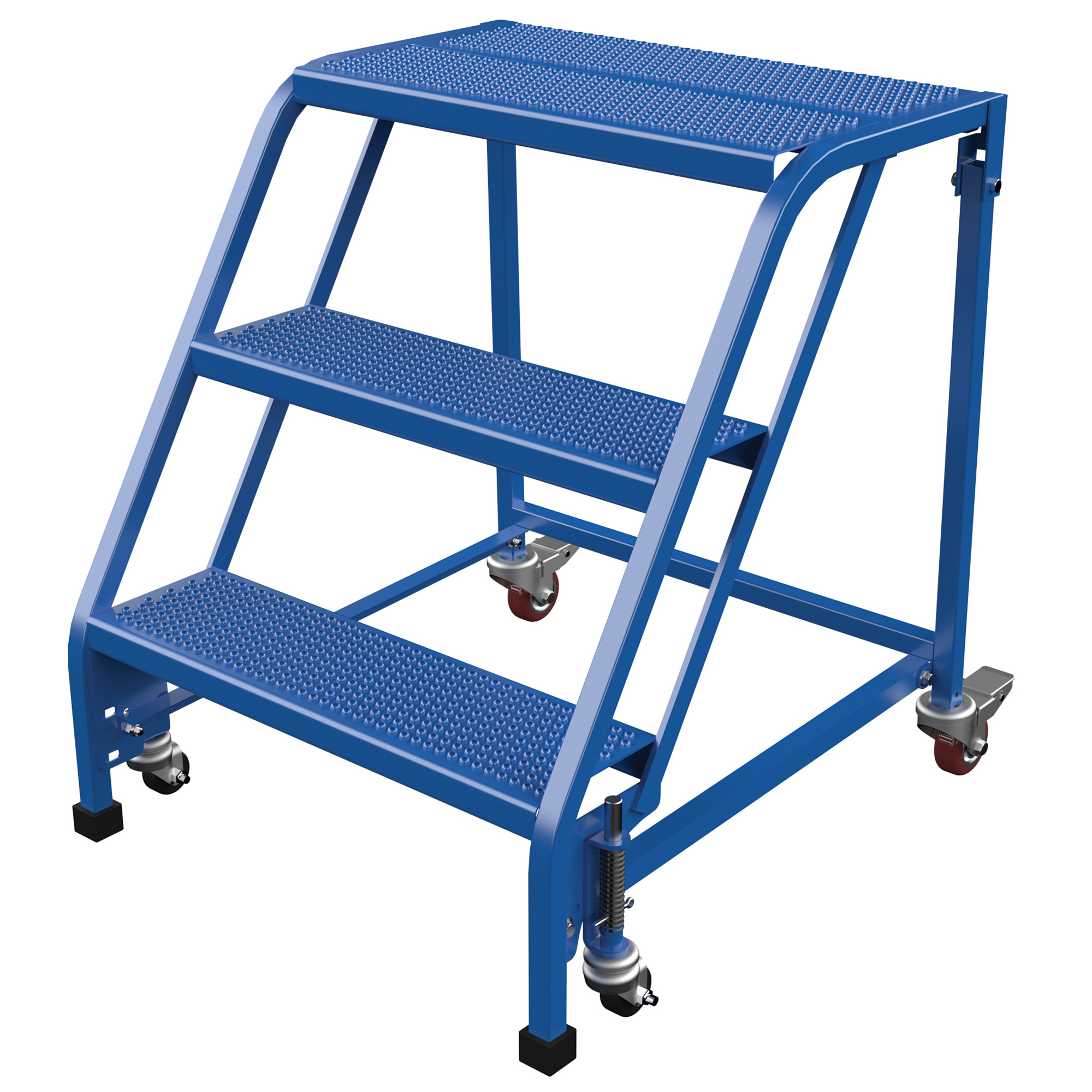 Vestil, 3 Step perforated warehouse ladder no rail, Overall Height 30 in, Steps 3 Material Steel, Model LAD-PW-26-3-P-NHR