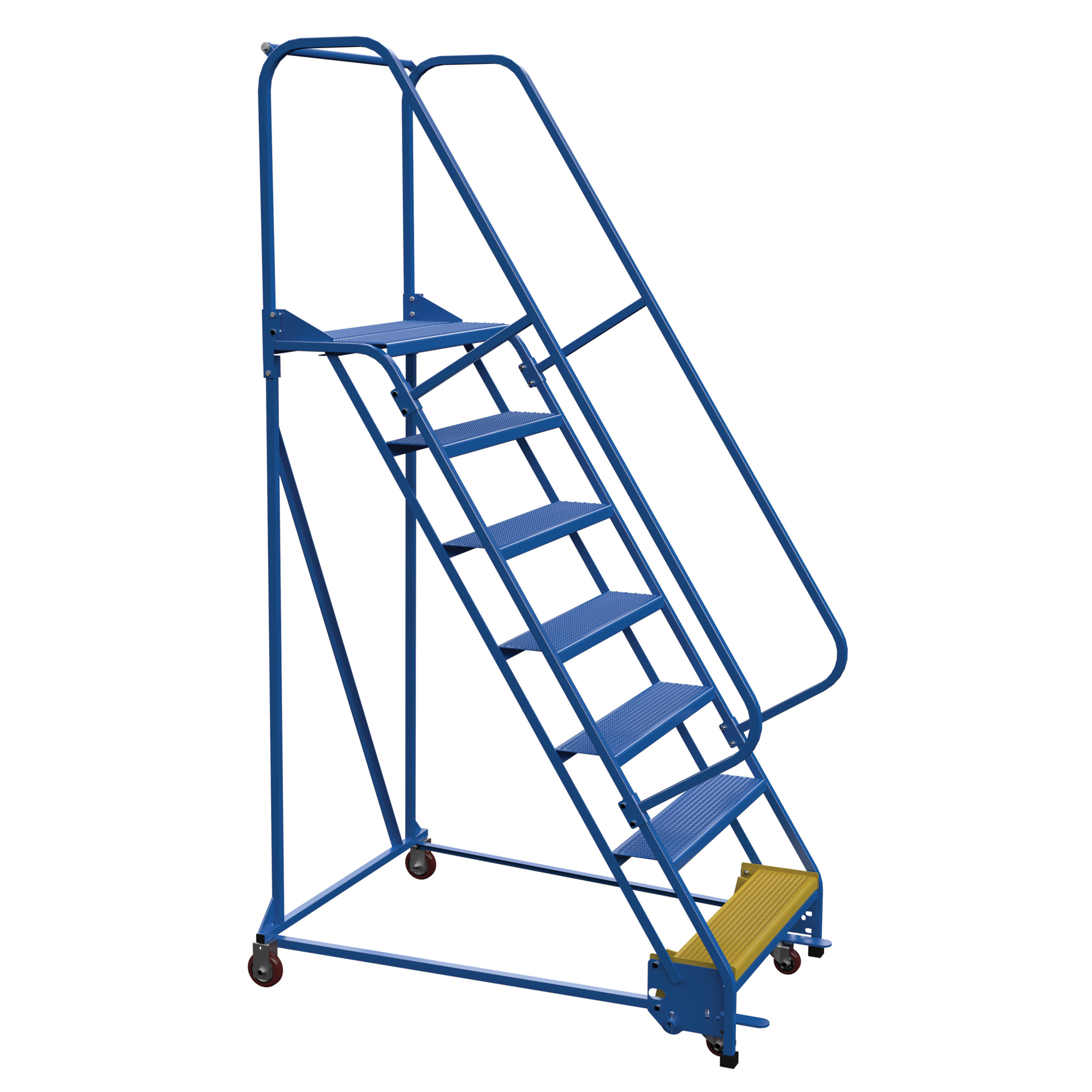 Vestil, 7 Step perforated warehouse ladder, Overall Height 100 in, Steps 7 Material Steel, Model LAD-PW-32-7-P