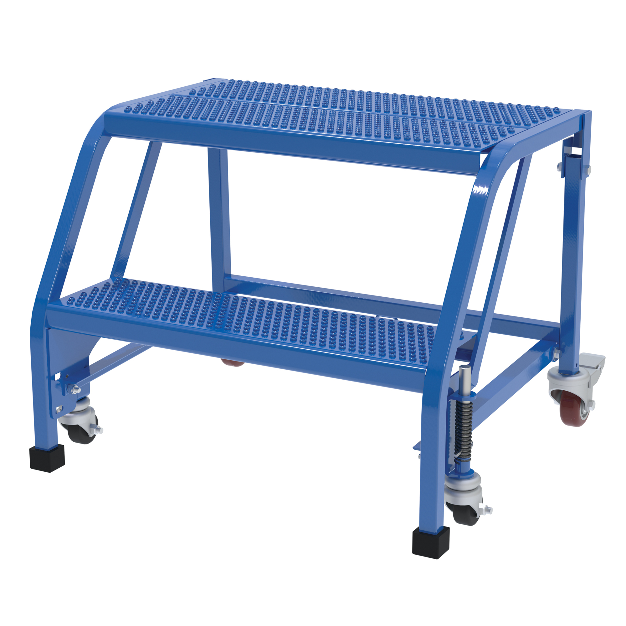 Vestil, 2 Step perforated warehouse ladder no rail, Overall Height 20 in, Steps 2 Material Steel, Model LAD-PW-26-2-P-NHR