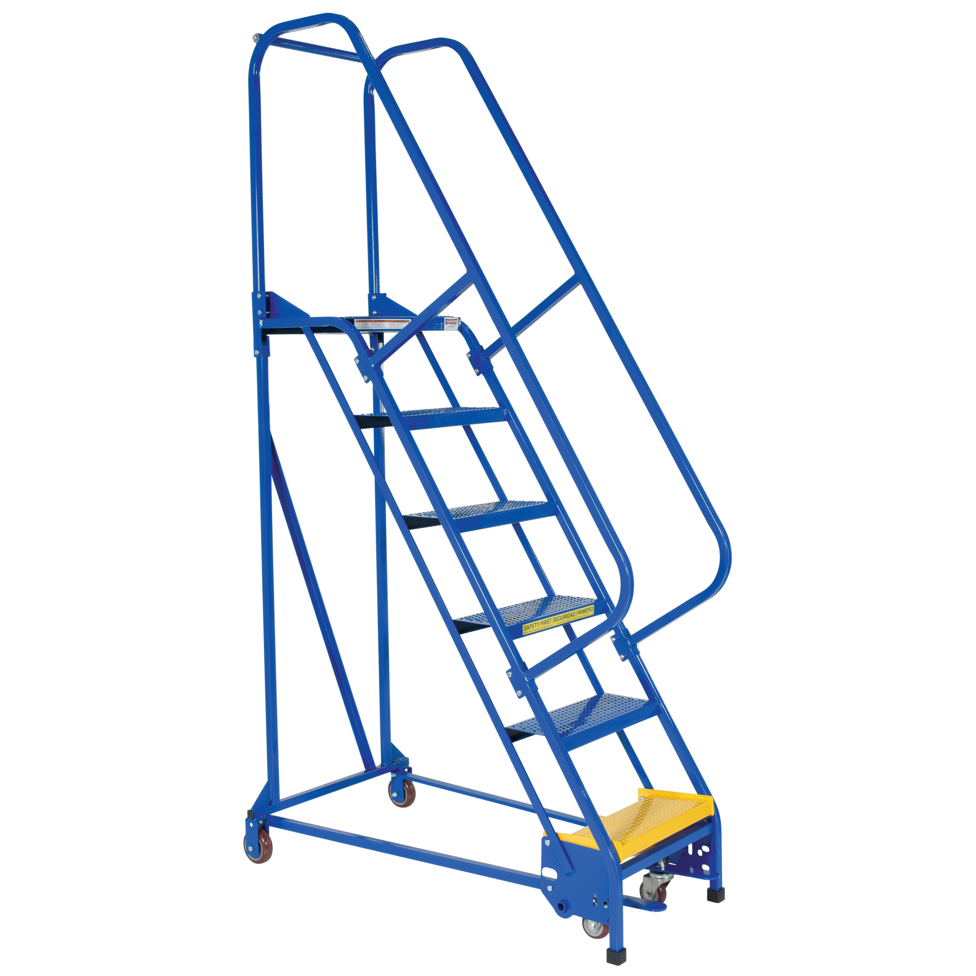 Vestil, 6 Step perforated warehouse ladder, Overall Height 90 in, Steps 6 Material Steel, Model LAD-PW-18-6-P