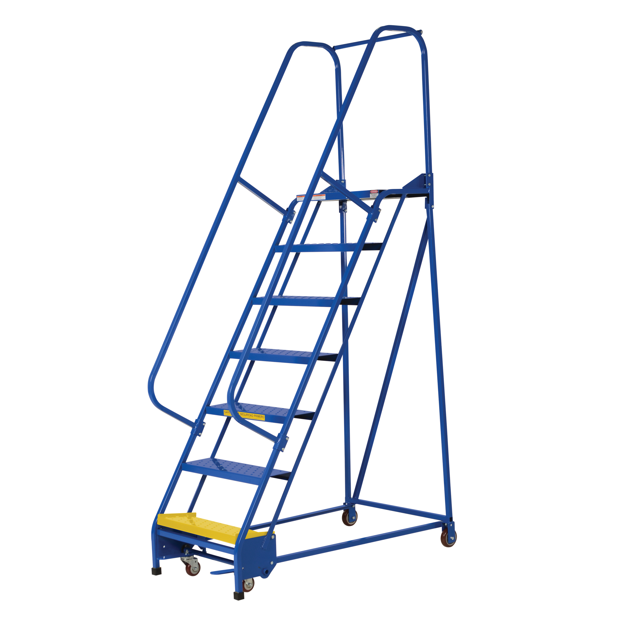 Vestil, 7 Step perforated warehouse ladder, Overall Height 100 in, Steps 7 Material Steel, Model LAD-PW-26-7-P