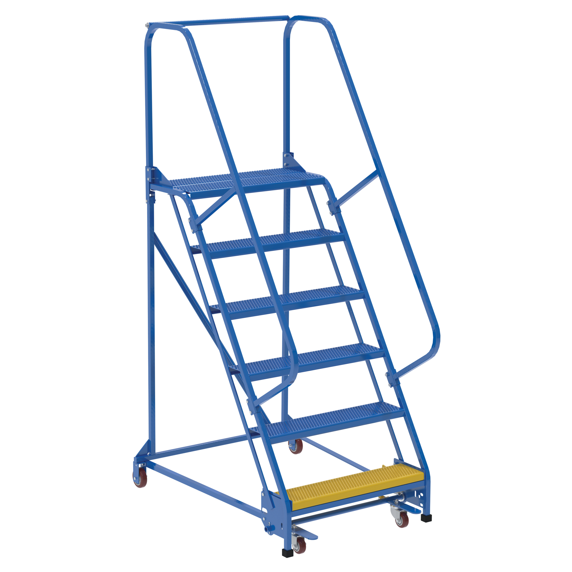 Vestil, 6 Step perforated warehouse ladder, Overall Height 90 in, Steps 6 Material Steel, Model LAD-PW-32-6-P