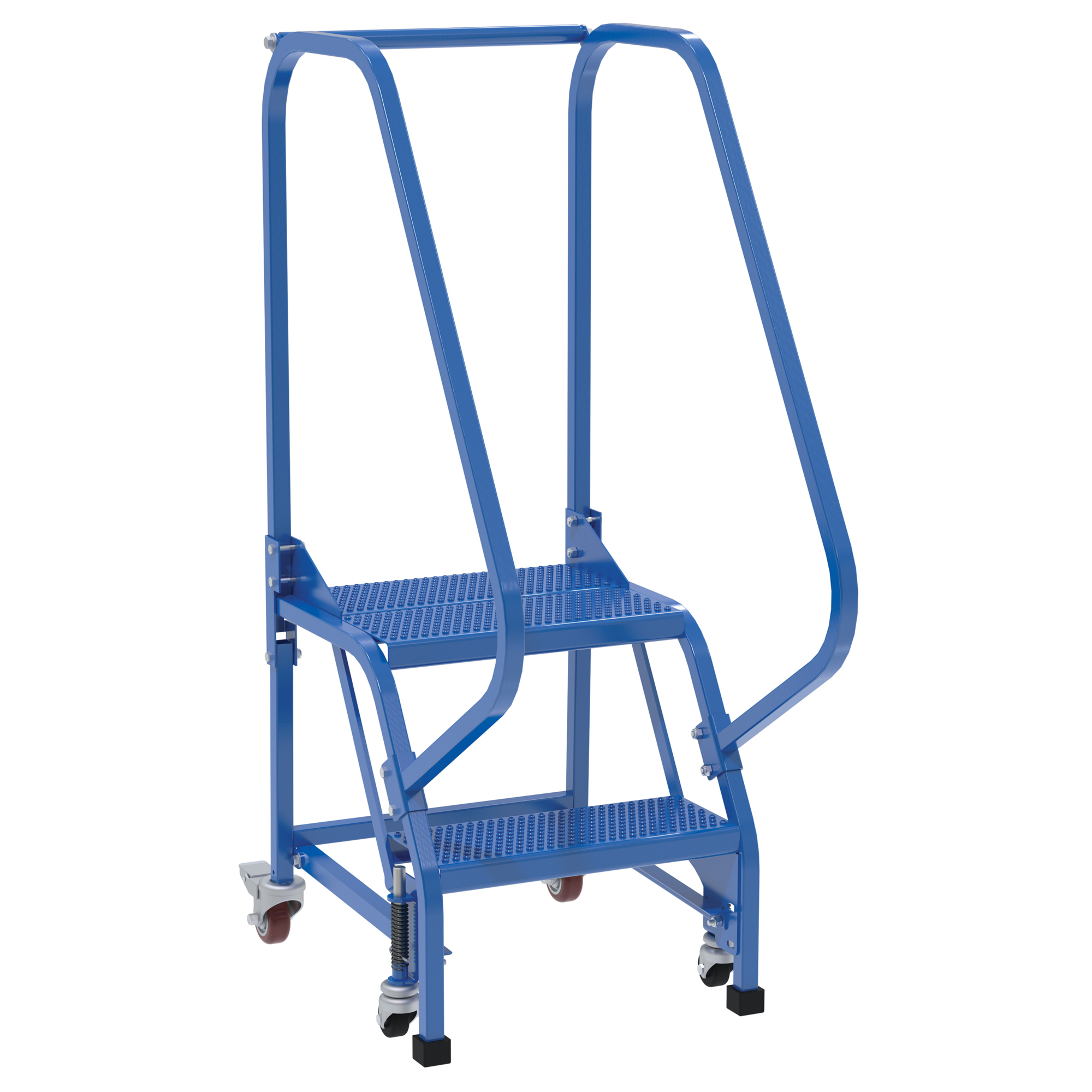 Vestil, 2 Step perforated warehouse ladder, Overall Height 50 in, Steps 2 Material Steel, Model LAD-PW-18-2-P