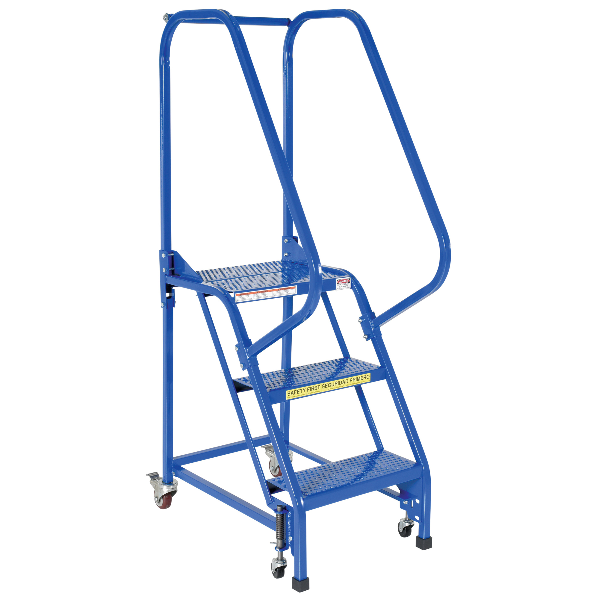 Vestil, 3 Step perforated warehouse ladder, Overall Height 60 in, Steps 3 Material Steel, Model LAD-PW-18-3-P