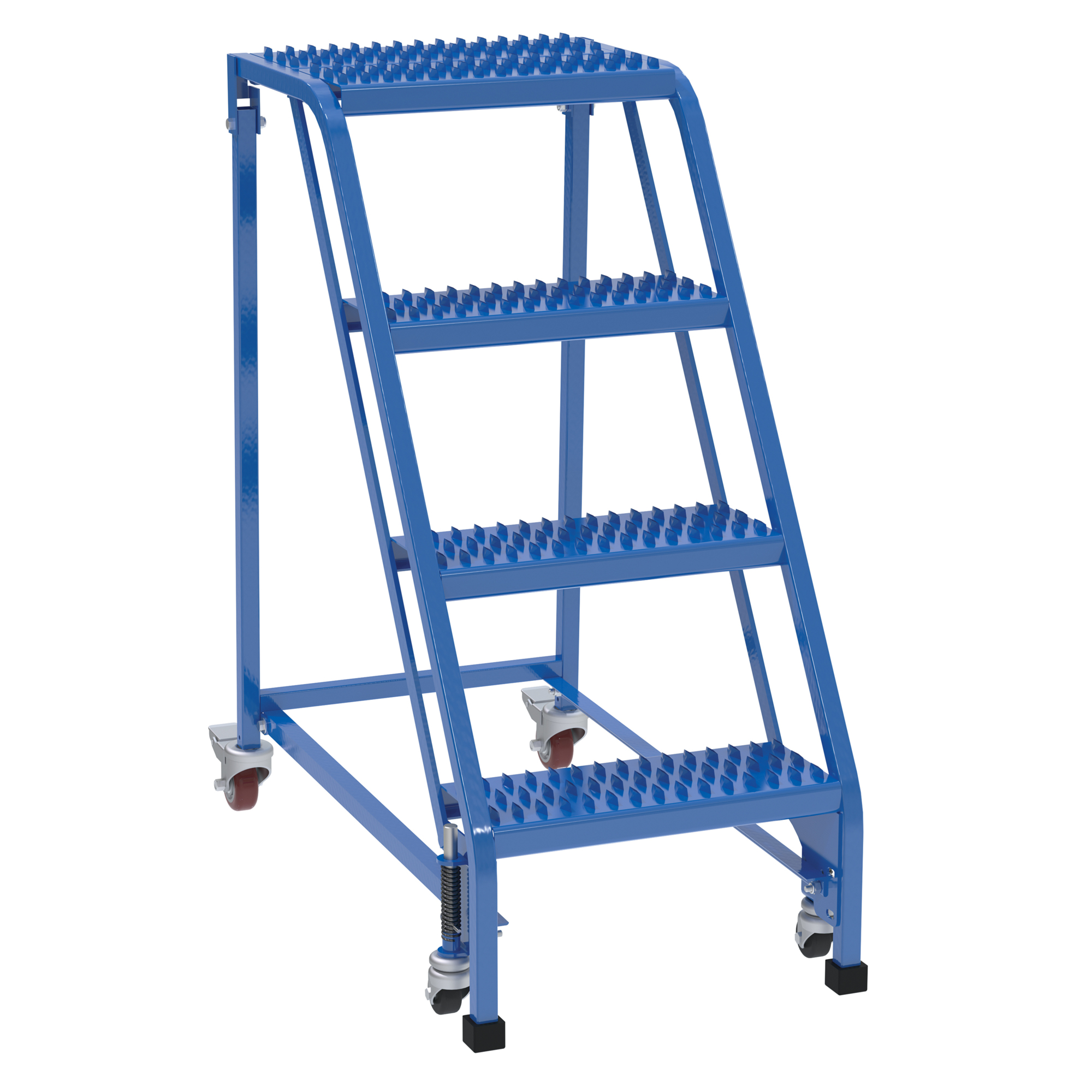 Vestil, 4 Step grip strut warehouse ladder no rail, Overall Height 40 in, Steps 4 Material Steel, Model LAD-PW-18-4-G-NHR