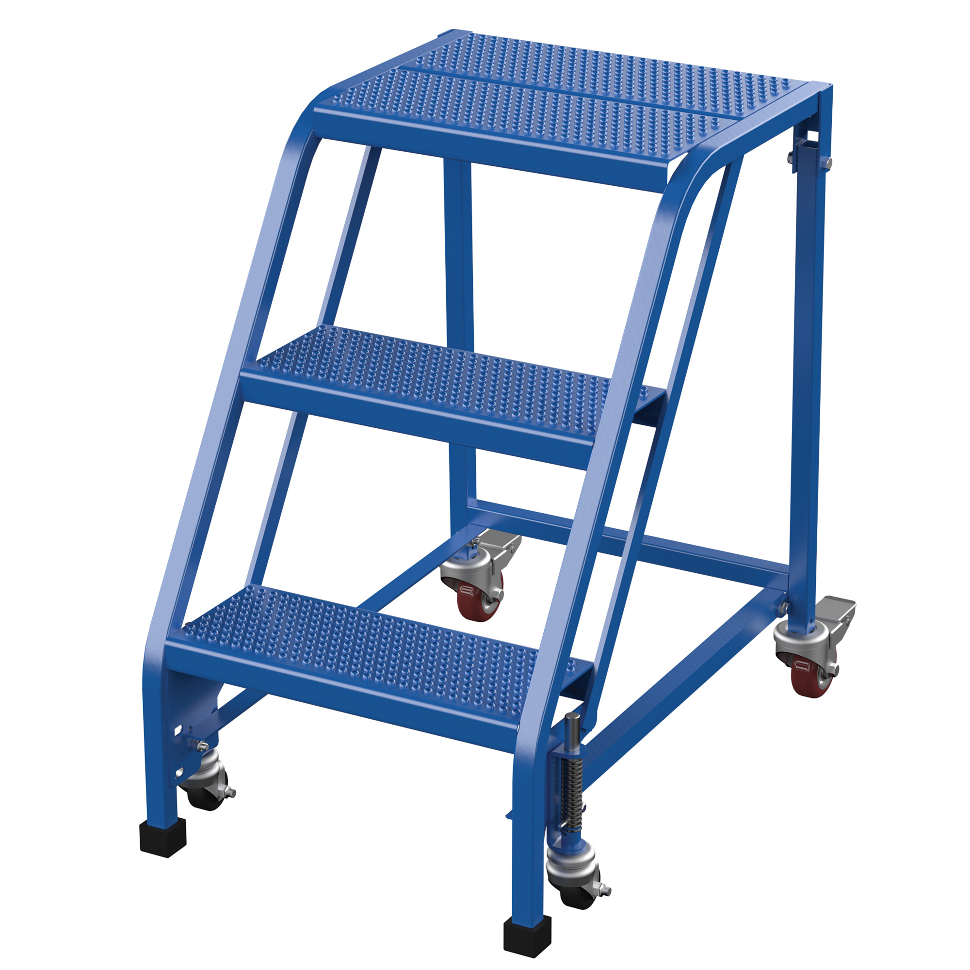 Vestil, 3 Step perforated warehouse ladder no rail, Overall Height 30 in, Steps 3 Material Steel, Model LAD-PW-18-3-P-NHR