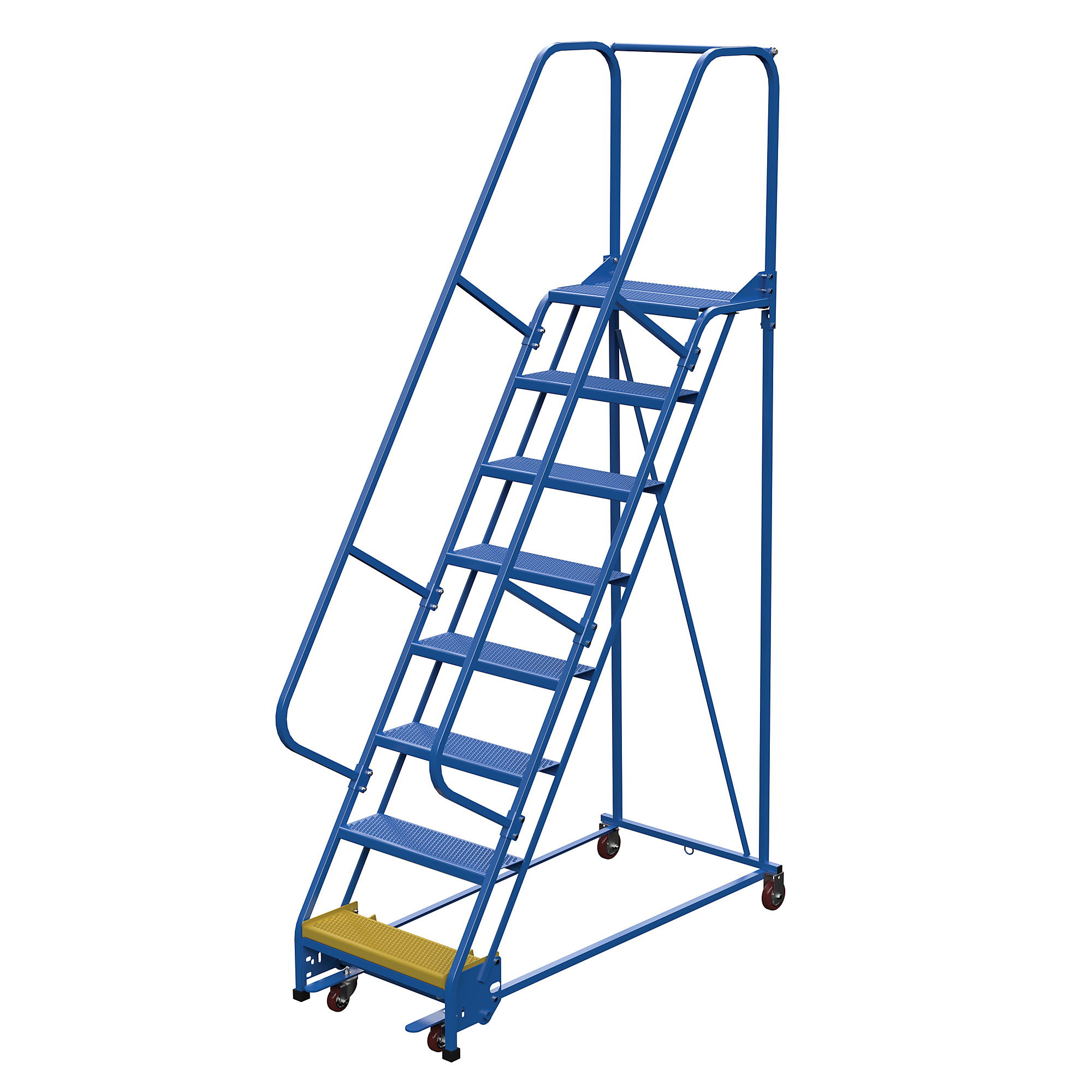 Vestil, 8 Step perforated warehouse ladder, Overall Height 110 in, Steps 8 Material Steel, Model LAD-PW-26-8-P