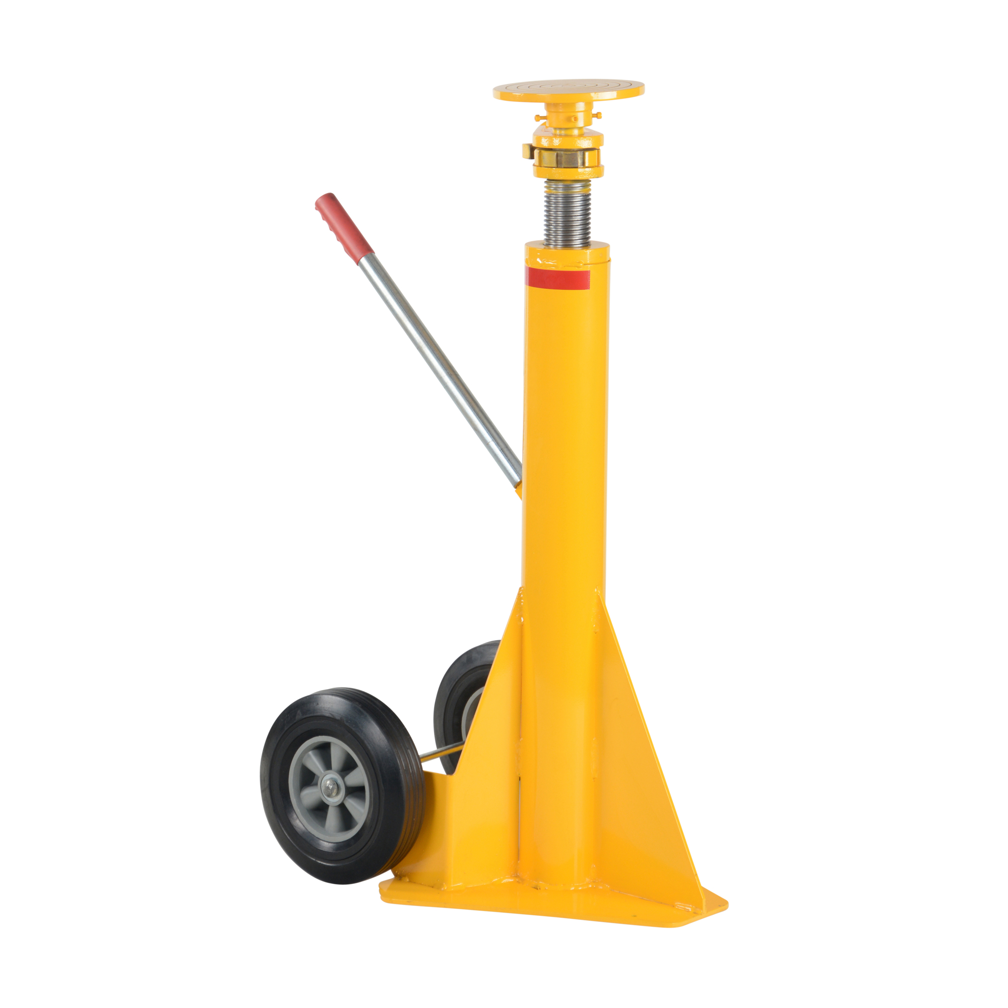 Vestil, Spin top stabilizing ratchet jack, Static Capacity 50000 lb, Material Steel, Max. Height 51 in, Model SP-TOP-R-100