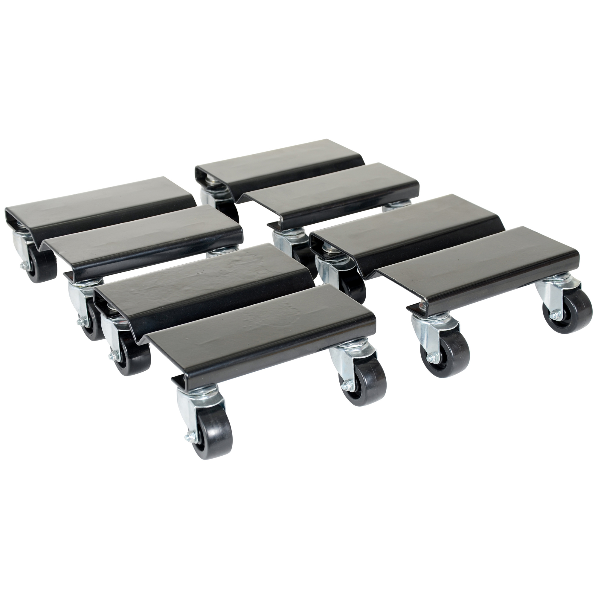 Vestil, Steel black dolly 8Inch x 8Inch set of 4 Length 8 in, Width 8 in, Load Capacity 500 lb, Model SDOL-4