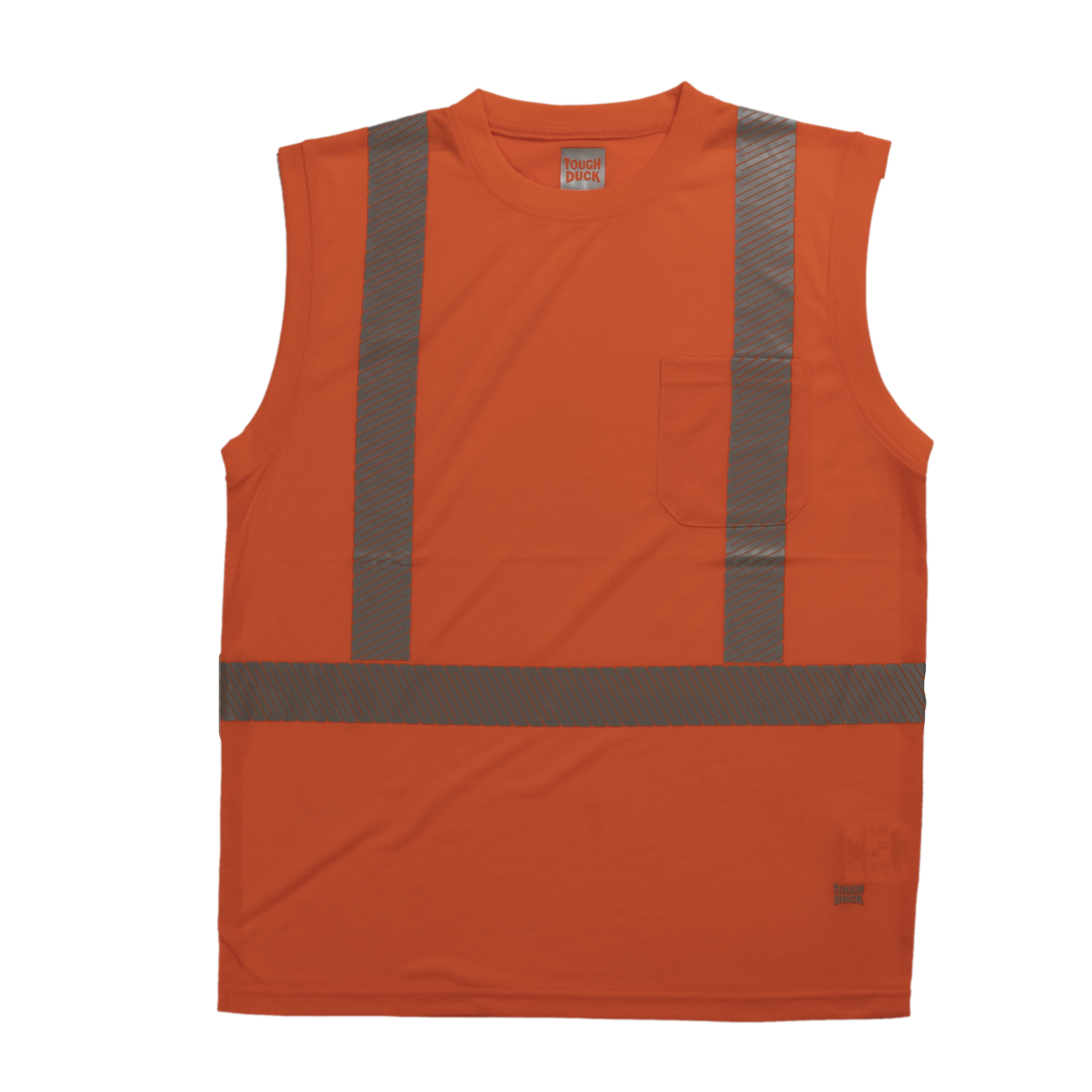 Tough Duck, Sleeveless Safety T-Shirt, Size 5XL, Model ST152-FLOR-5XL