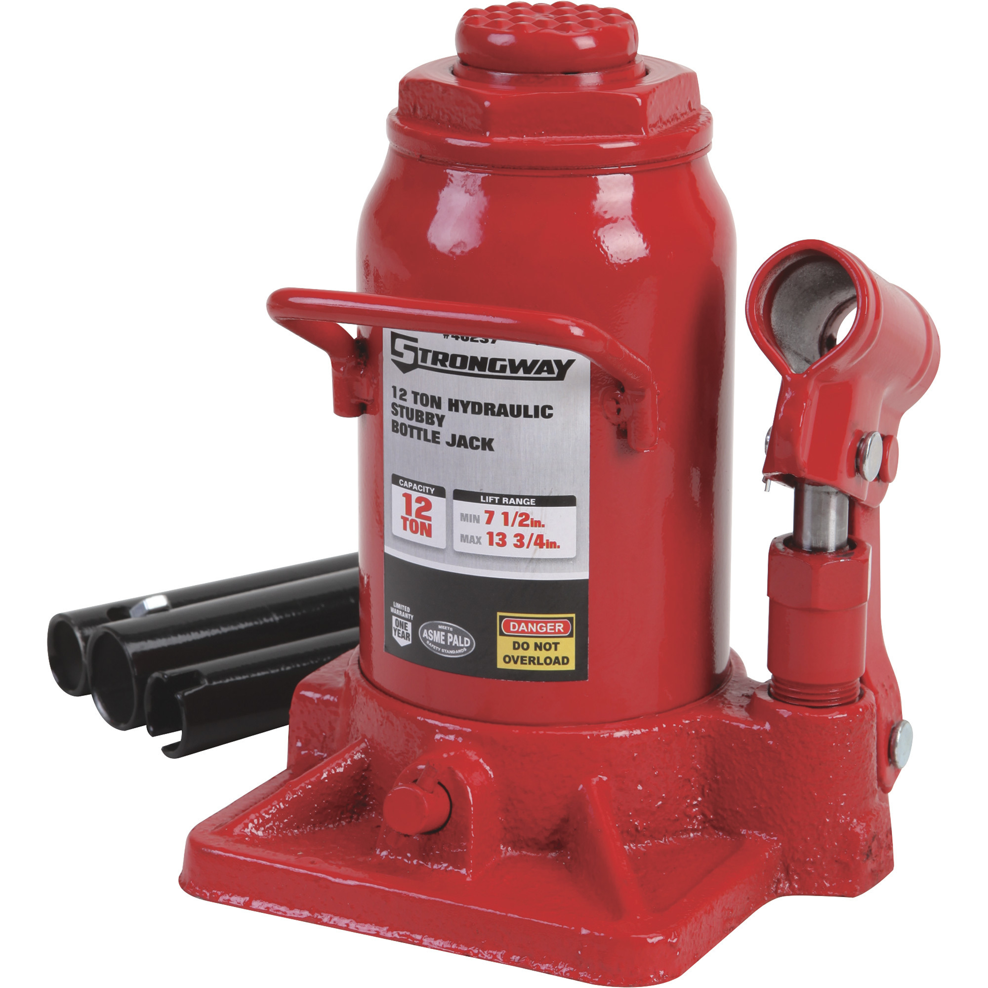 Strongway 12-Ton Low-Profile Hydraulic Bottle Jack