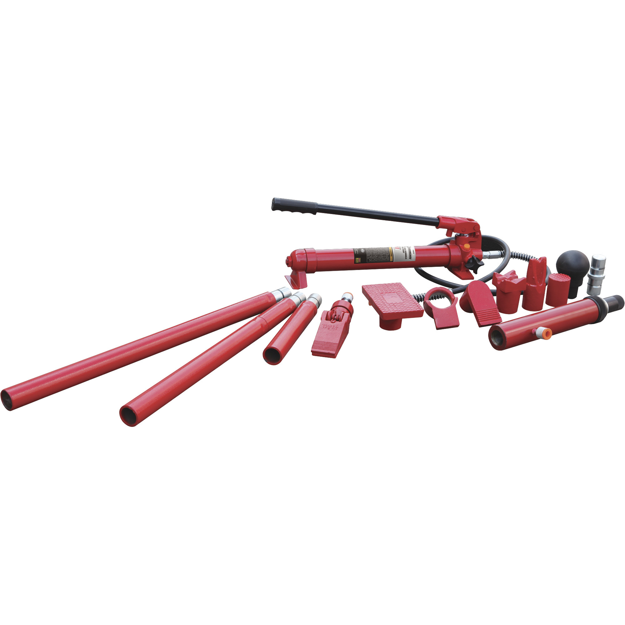 Strongway Hydraulic Portable Ram Kit â 10-Ton Capacity, 16 Pieces