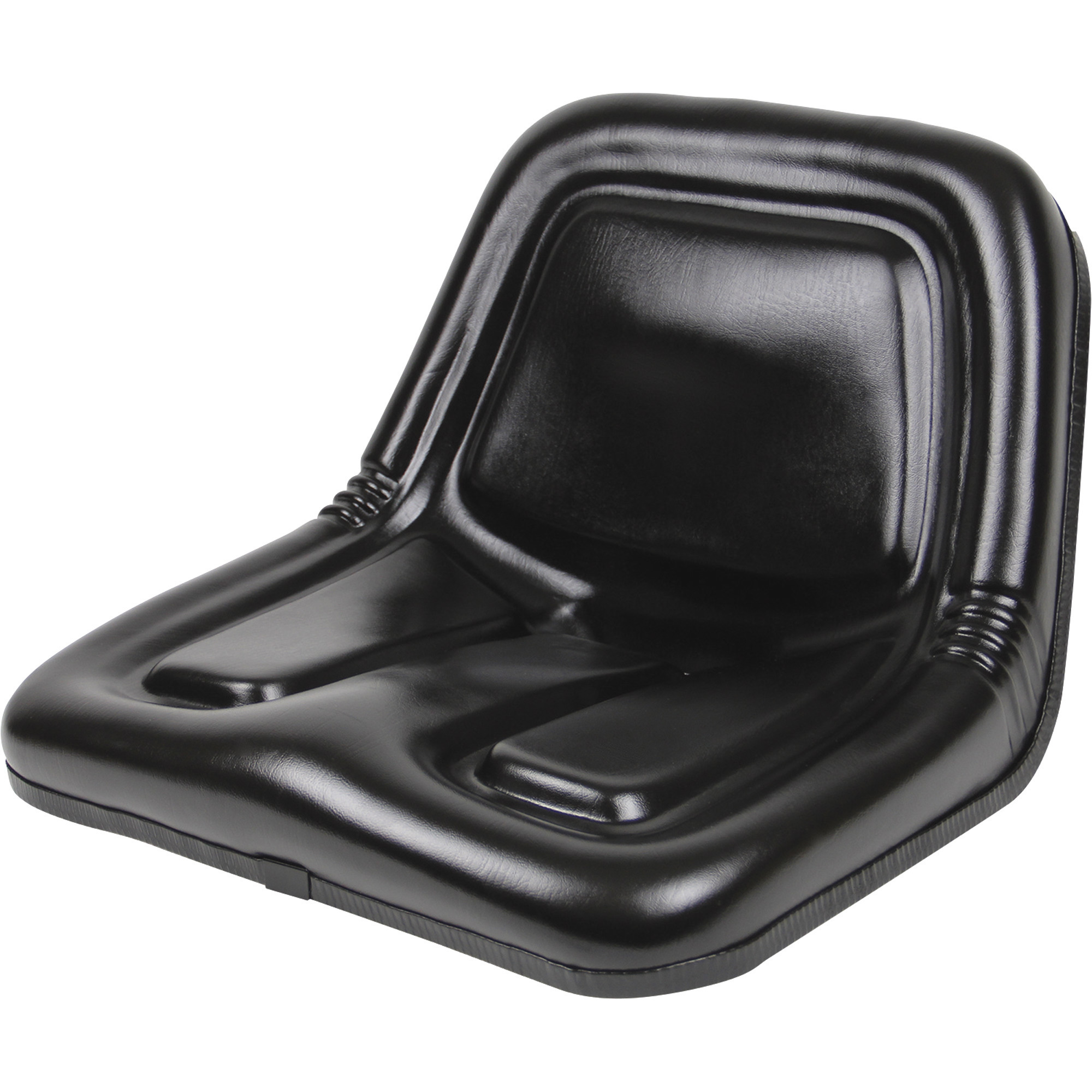 Black Talon Deluxe High-Back Steel Pan Lawn Mower Seat, Black, Model 135001BK -  Concentric