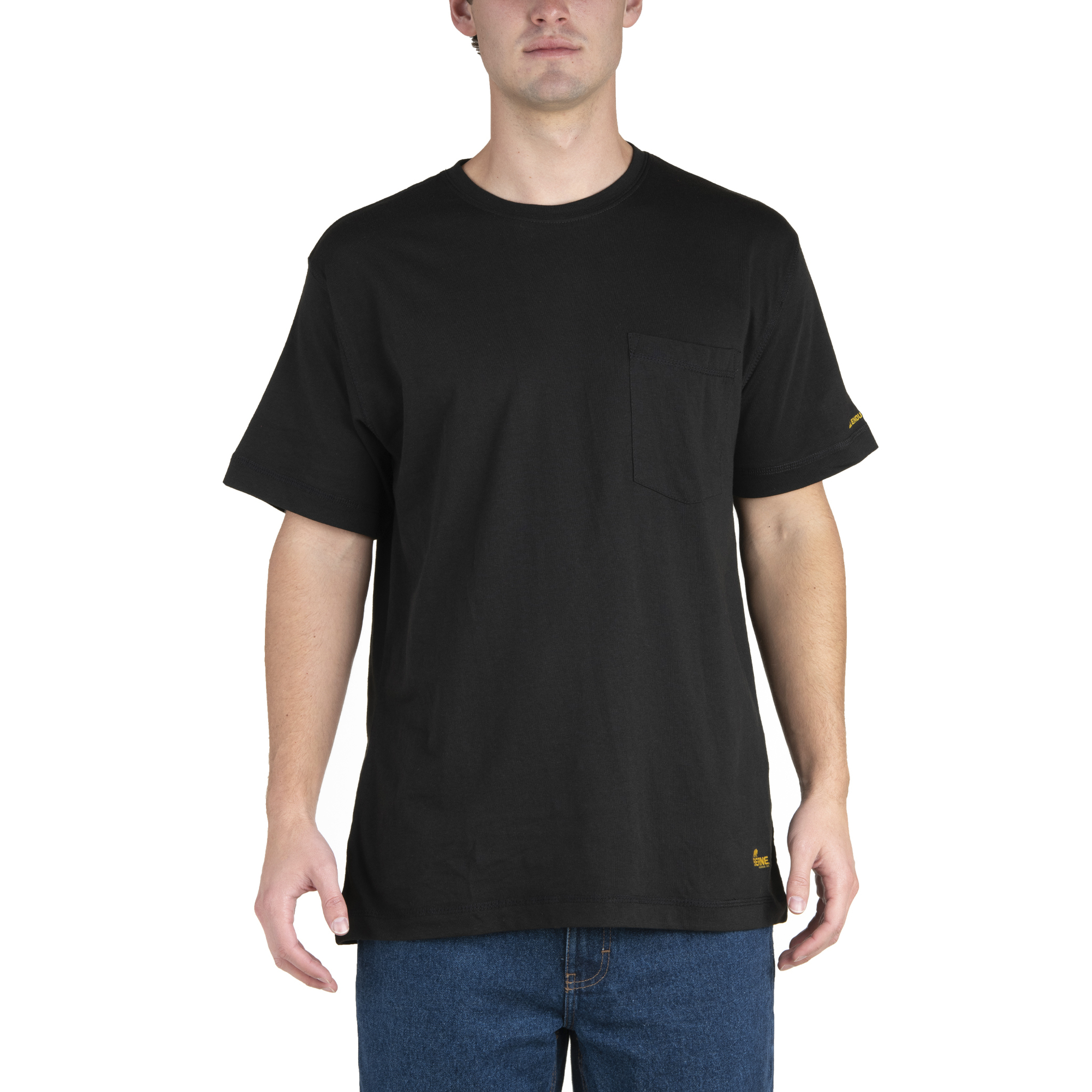 Berne Apparel, Lightweight Performance Tee-Style, Size 3XLT, Color Black, Material 60% Cotton 40% Polyester, Model BSM38