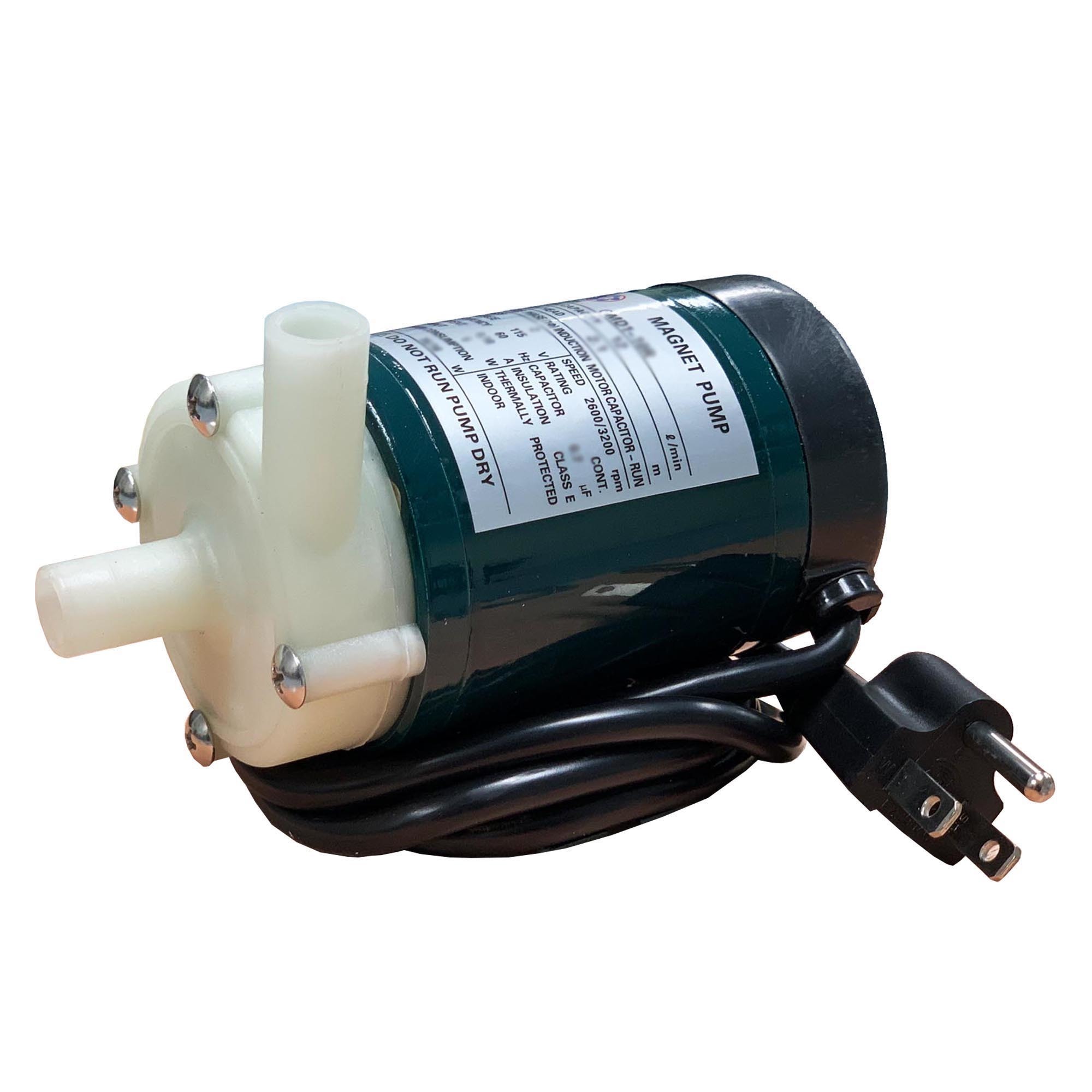 Gol Pumps Chemical Magnet Pump GMD1-6R, 115V, 45GPH, Max. Flow 120 GPH, Port Size 0.5 in, Volts 115, Model GMD1-6R