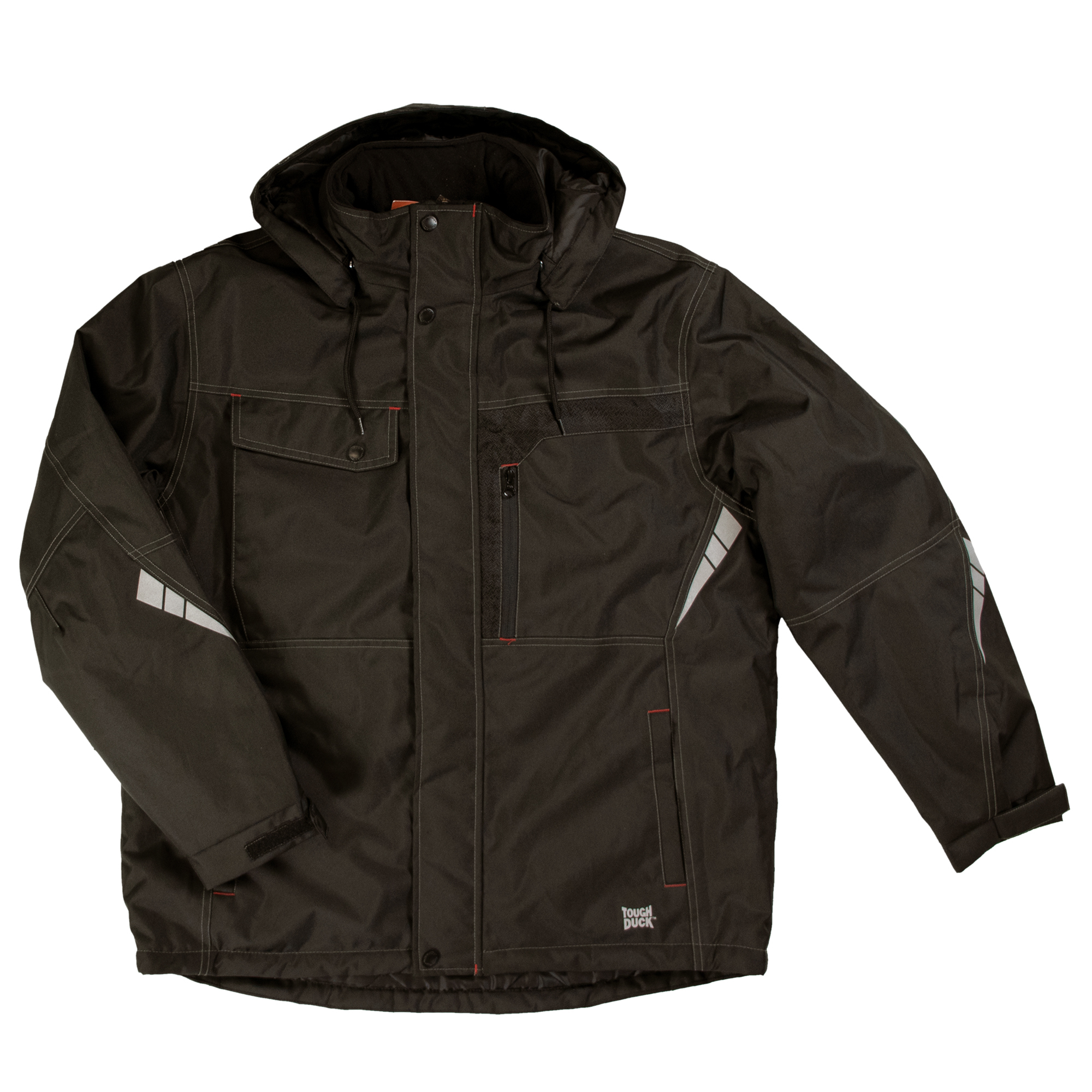 Tough Duck, Poly Oxford Jacket, Size L, Color BLACK, Model WJ131-BLACK-L