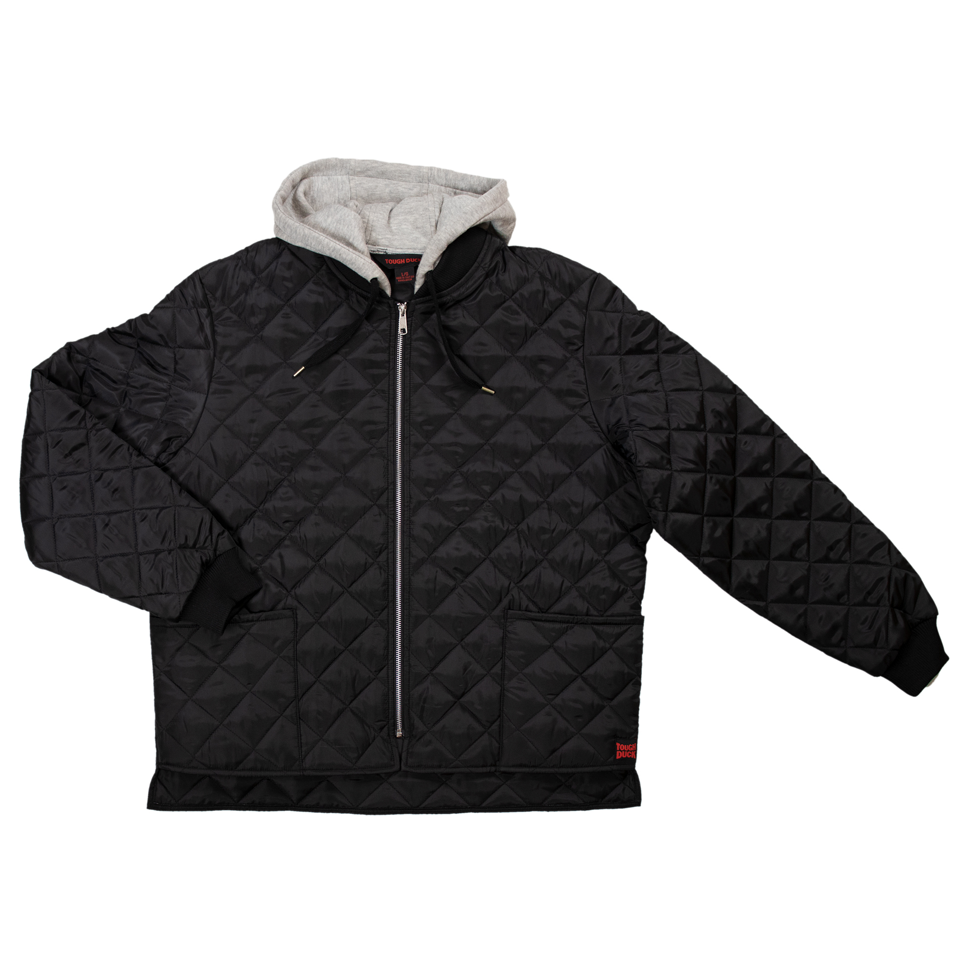 Tough Duck, Hooded Freezer Jacket, Size M, Color BLACK, Model WJ261-BLACK-M