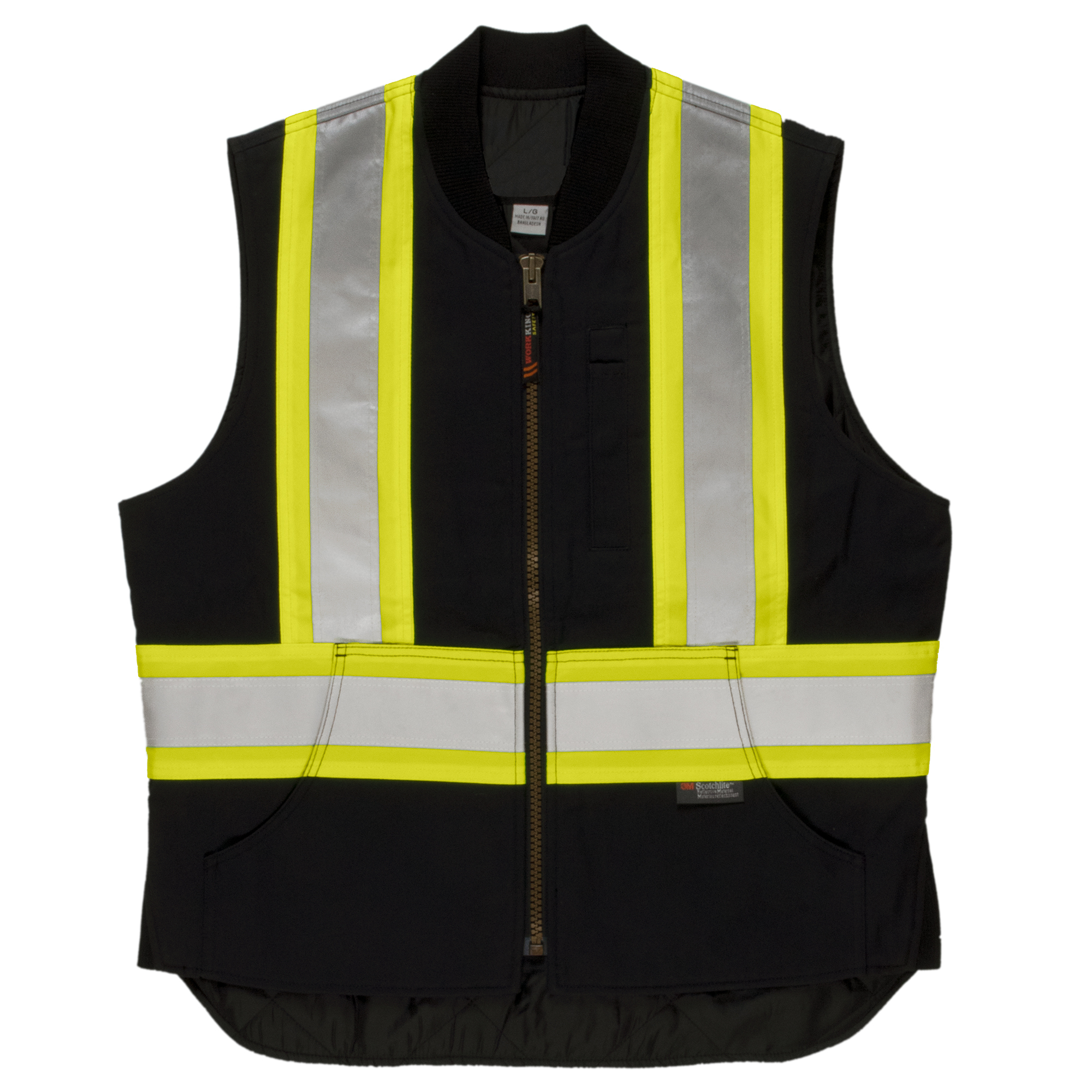 Tough Duck, Duck Safety Vest, Size L, Color BLACK, Model SV061-BLACK-L