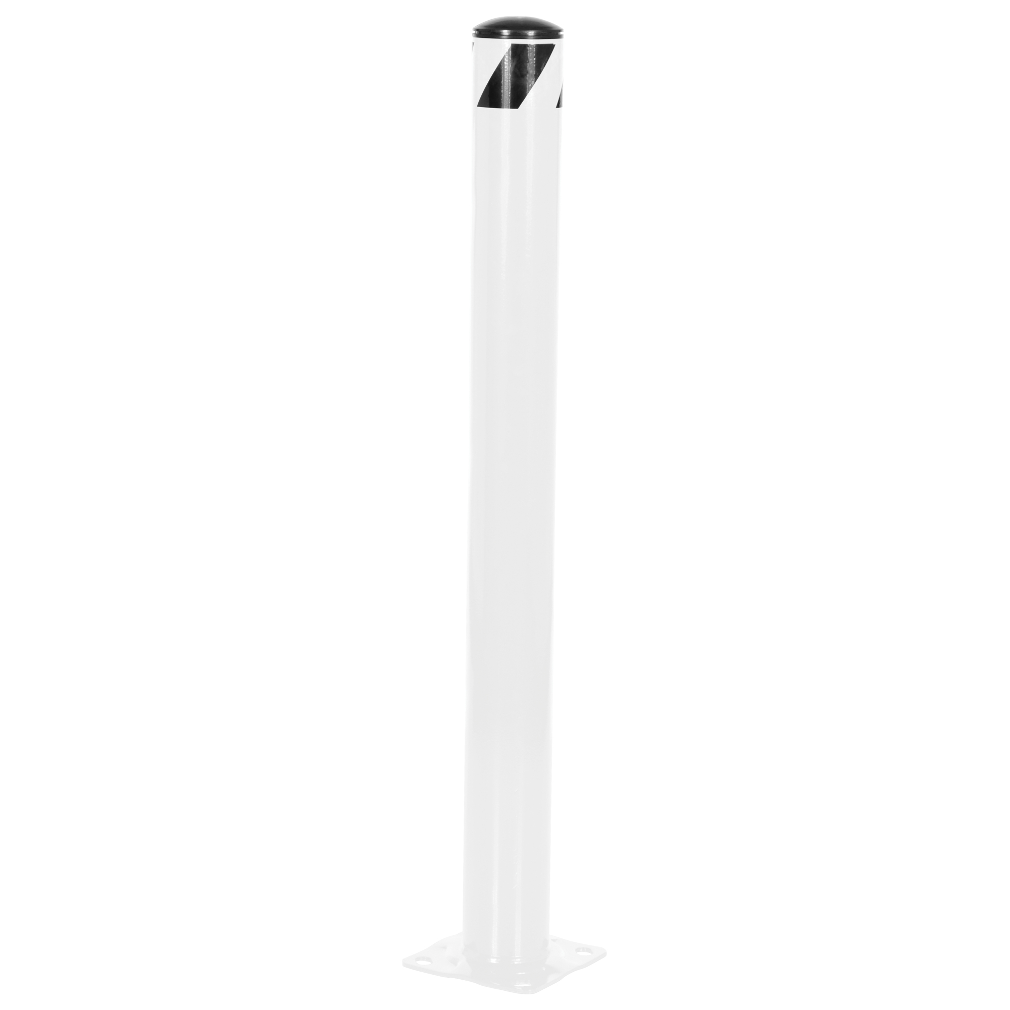 Vestil, 42Inchx4.5Inch Pipe safety bollard white, Height 42 in, Model BOL-42-4.5-WT