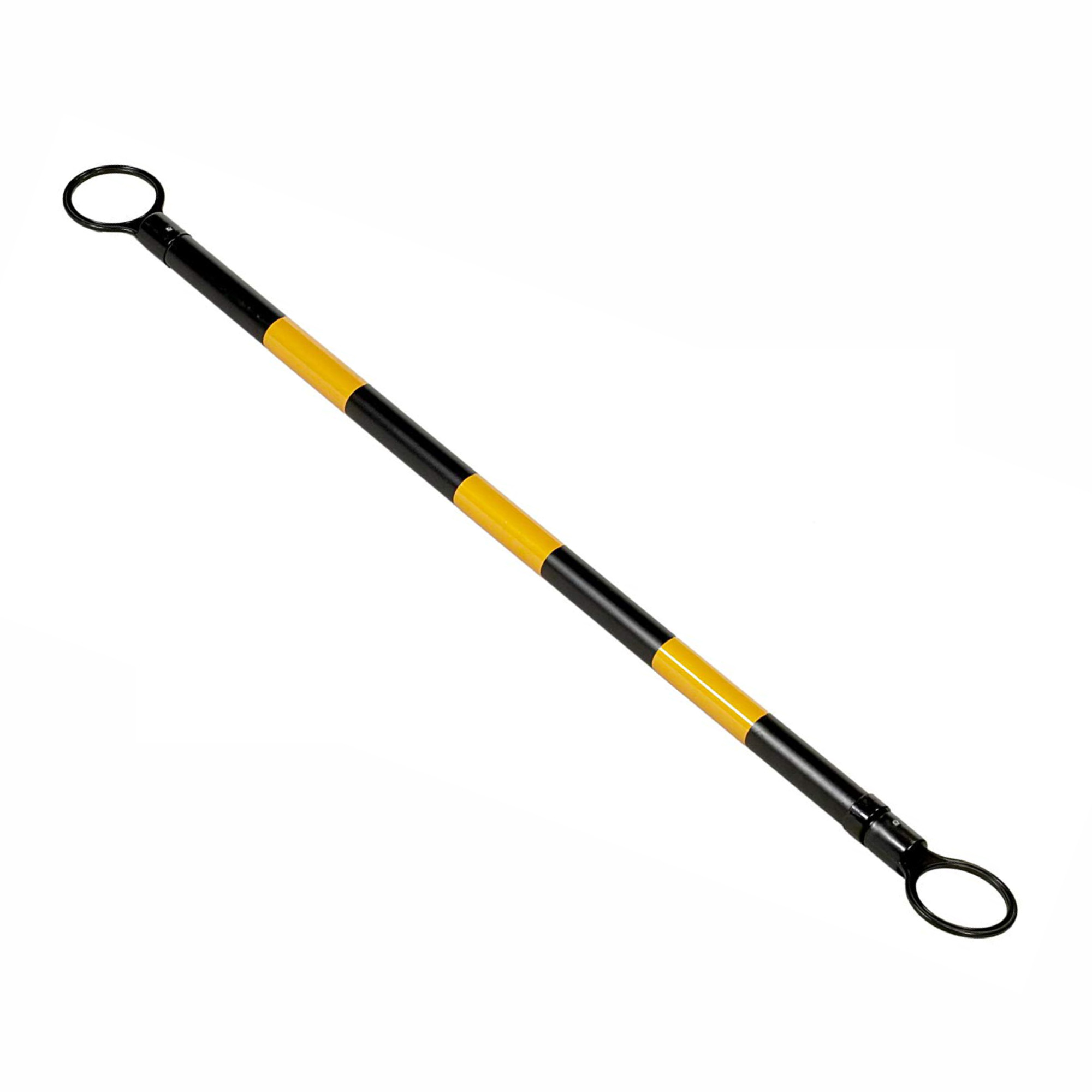Eastern Metal 10 ft. Adjustable Reflective Cone Bar, Yellow + Black, Model TCB-10-YB