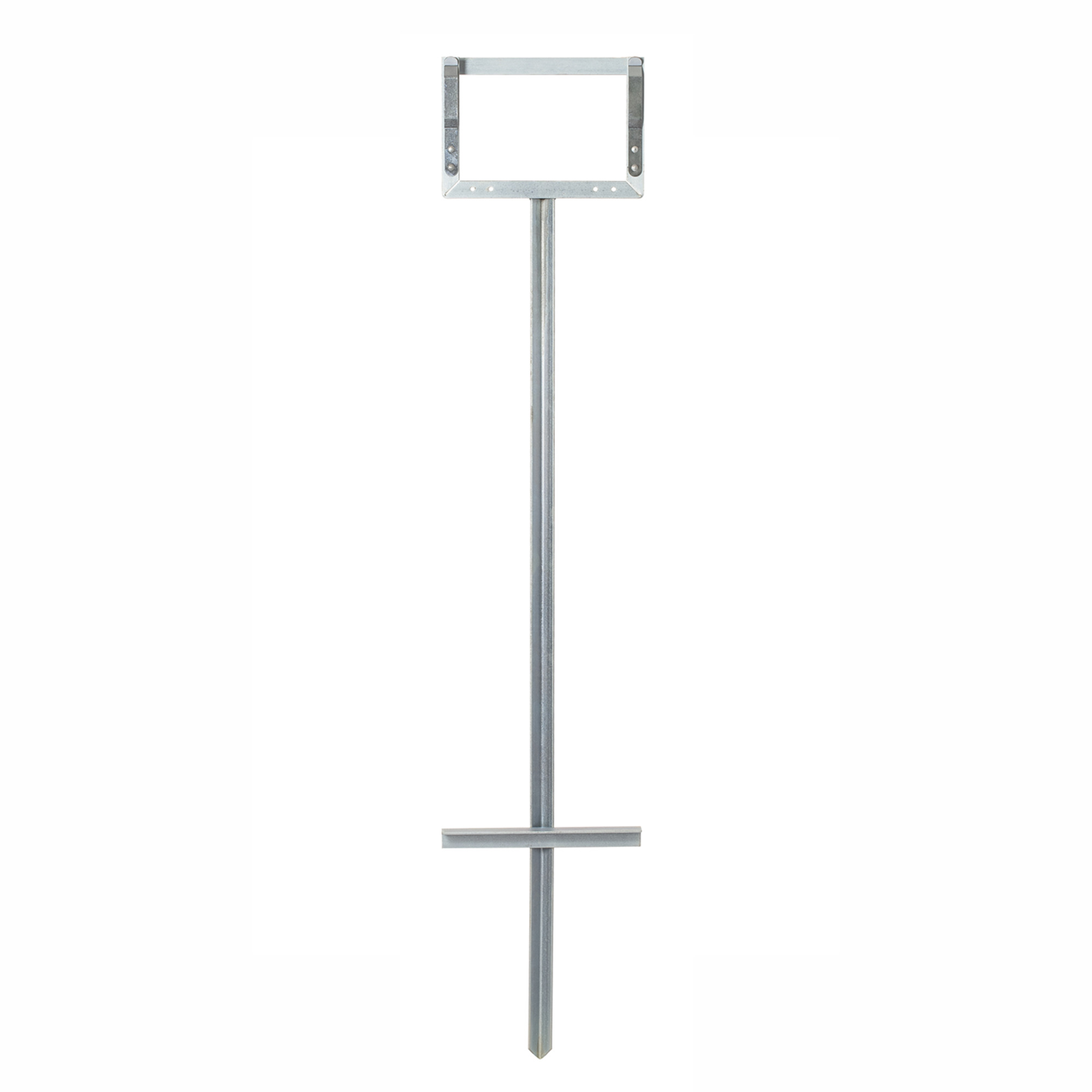 Eastern Metal Apex Pogo Sign Stand, Silver, Model PGS