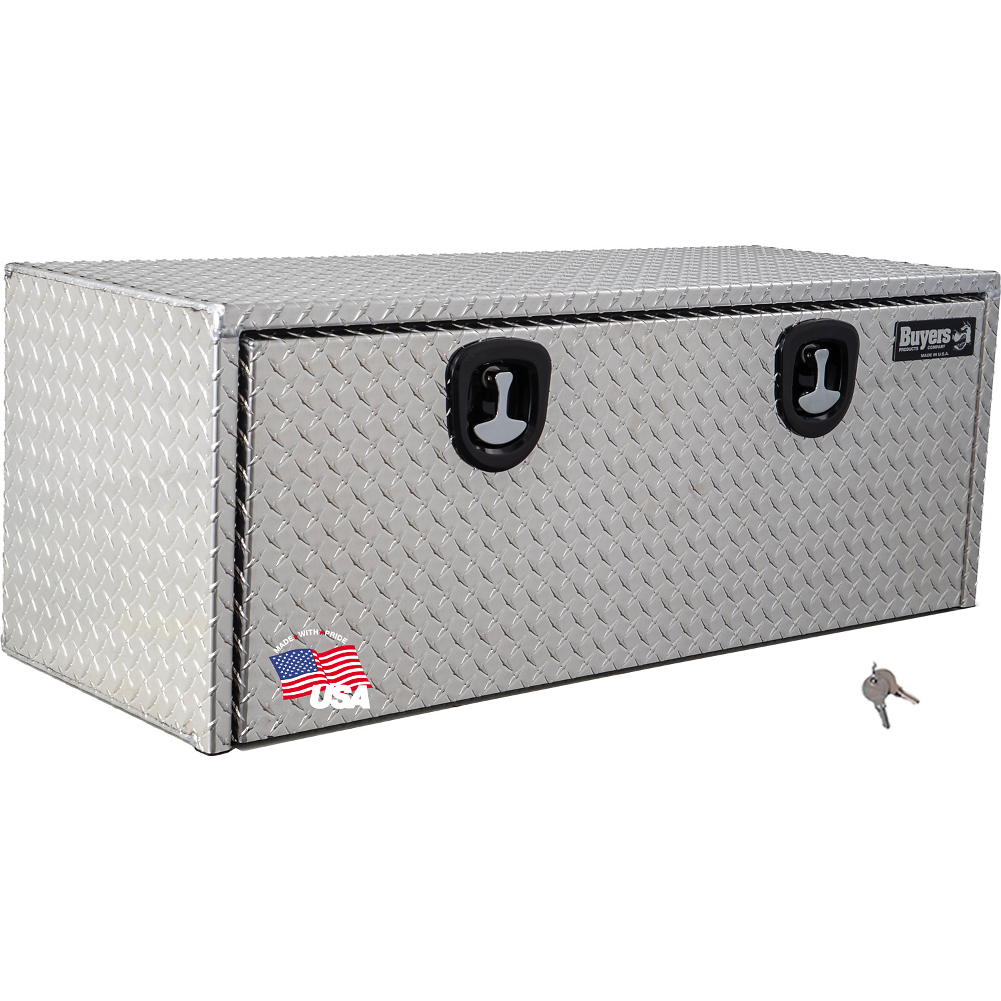 Buyers Products, Underbody Truck Box, Width 48 in, Material Aluminum, Color Finish Diamond Plate Silver, Model 1705110