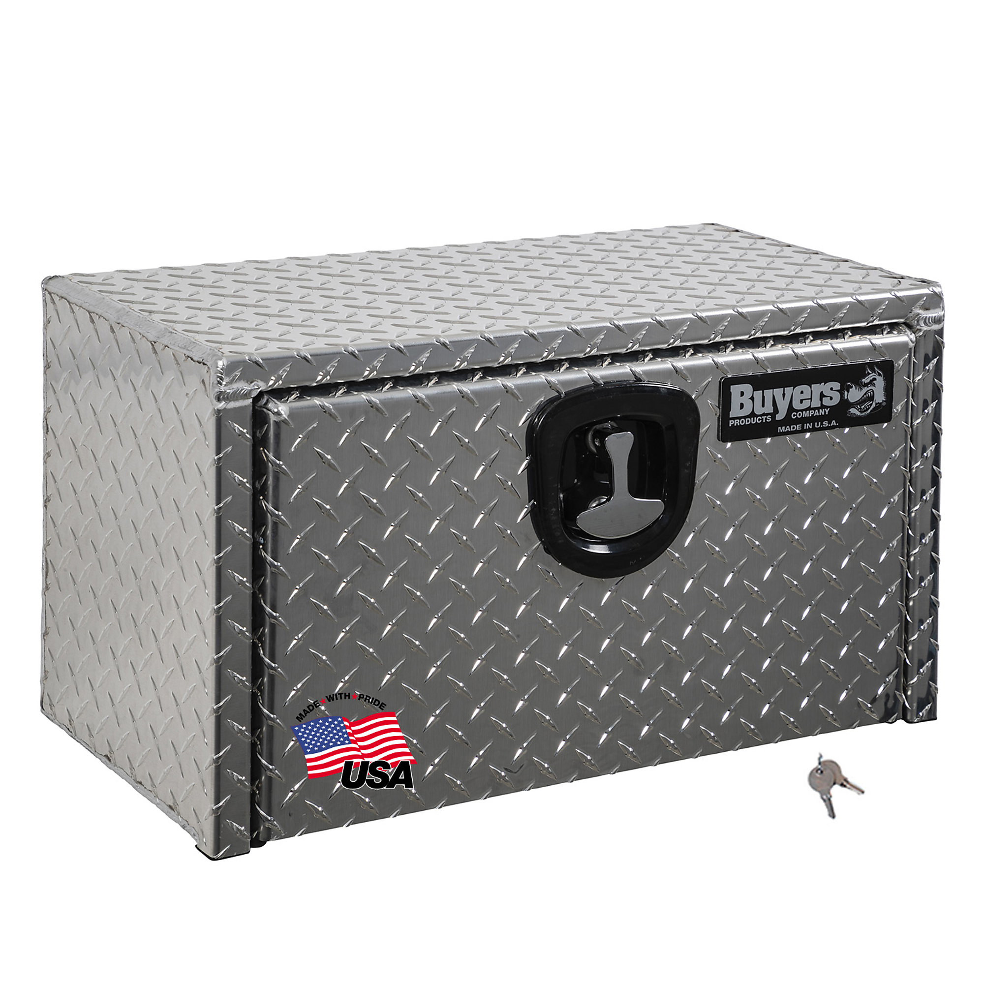 Buyers Products, Underbody Truck Box, Width 18 in, Material Aluminum, Color Finish Diamond Plate Silver, Model 1705149