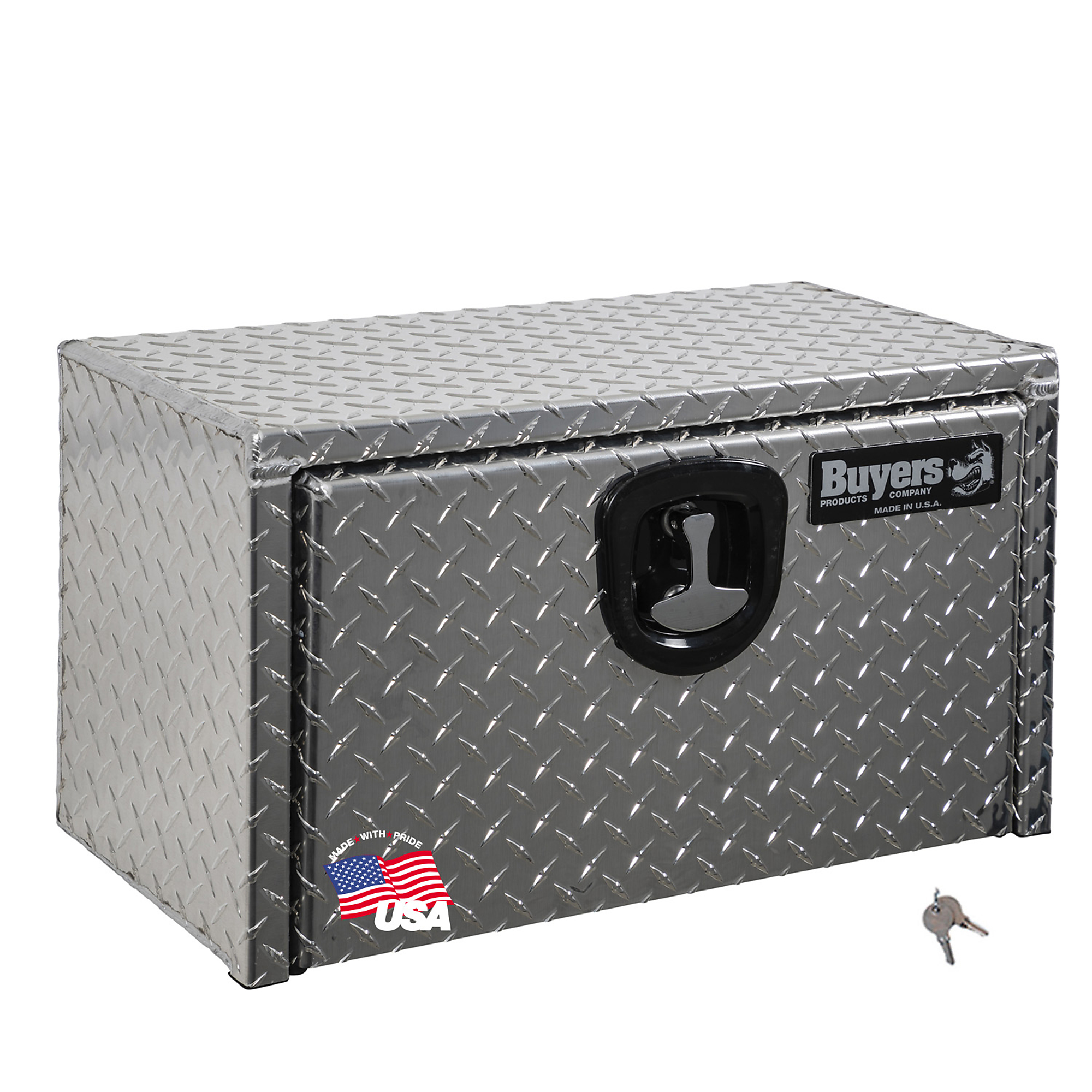 Buyers Products, Underbody Truck Box, Width 24 in, Material Aluminum, Color Finish Diamond Plate Silver, Model 1705160