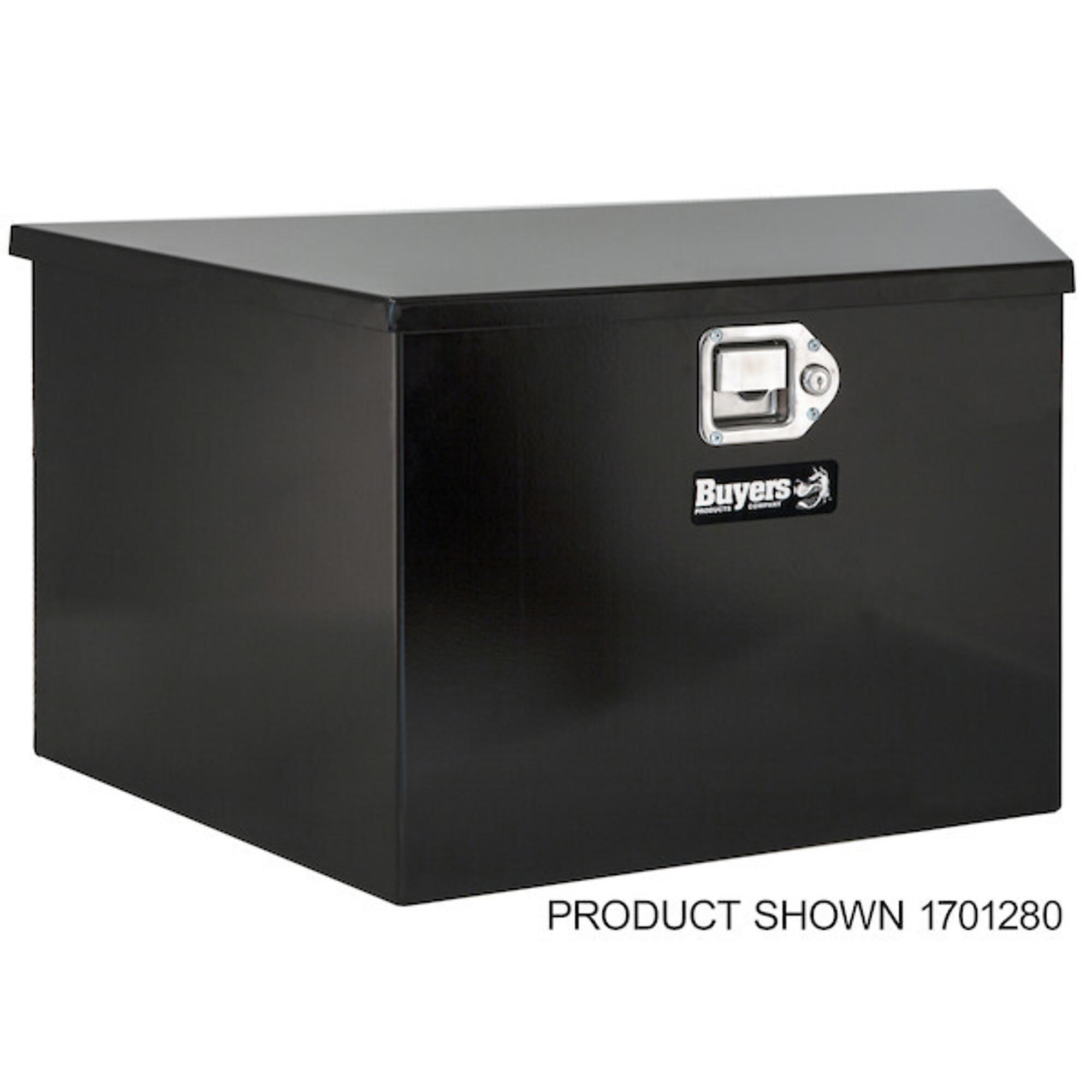 Buyers Products Trailer Tongue Box, 26Inch Carbon Steel, Glossy Black, Model 1701281