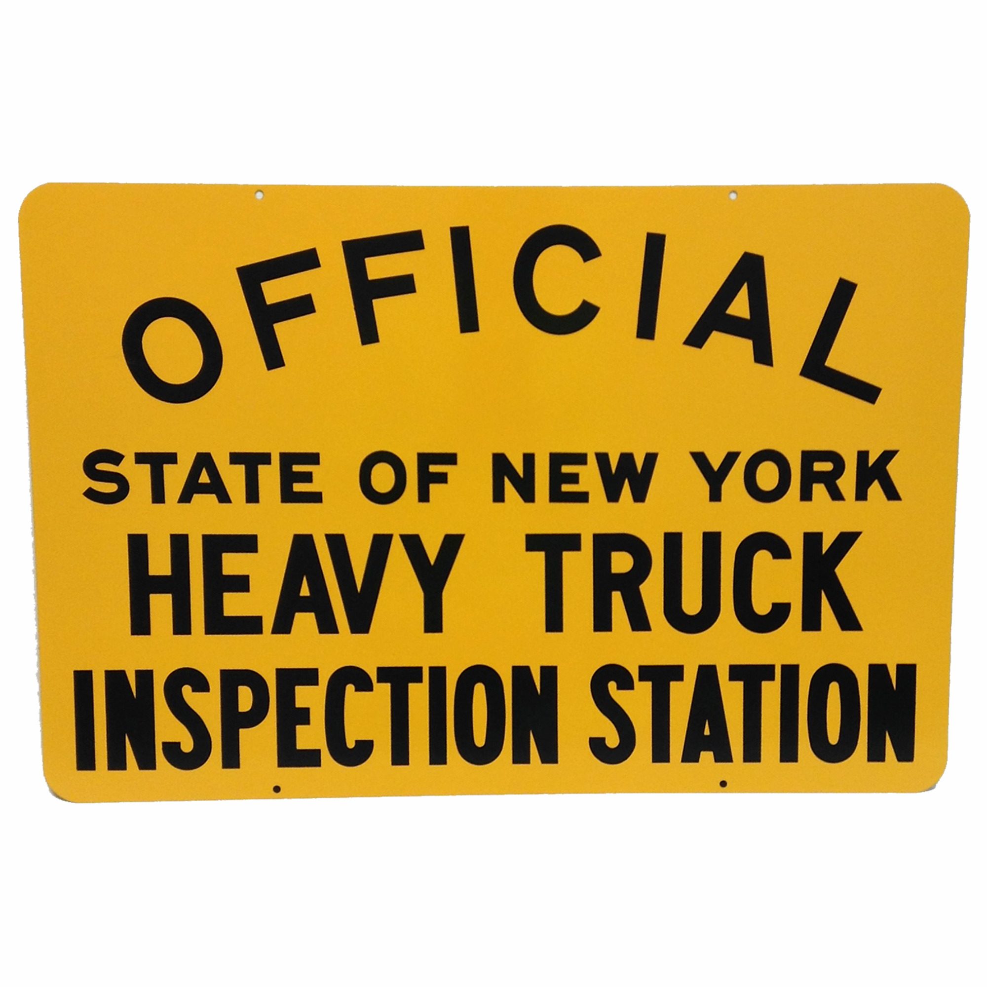 Eastern Metal, 36Inch X 24Inch X 20GA Sign, Sign Message Official State of New York Heavy Truck Inspection, Height 36 in, Width 24 in, Model NYS-HT-DF