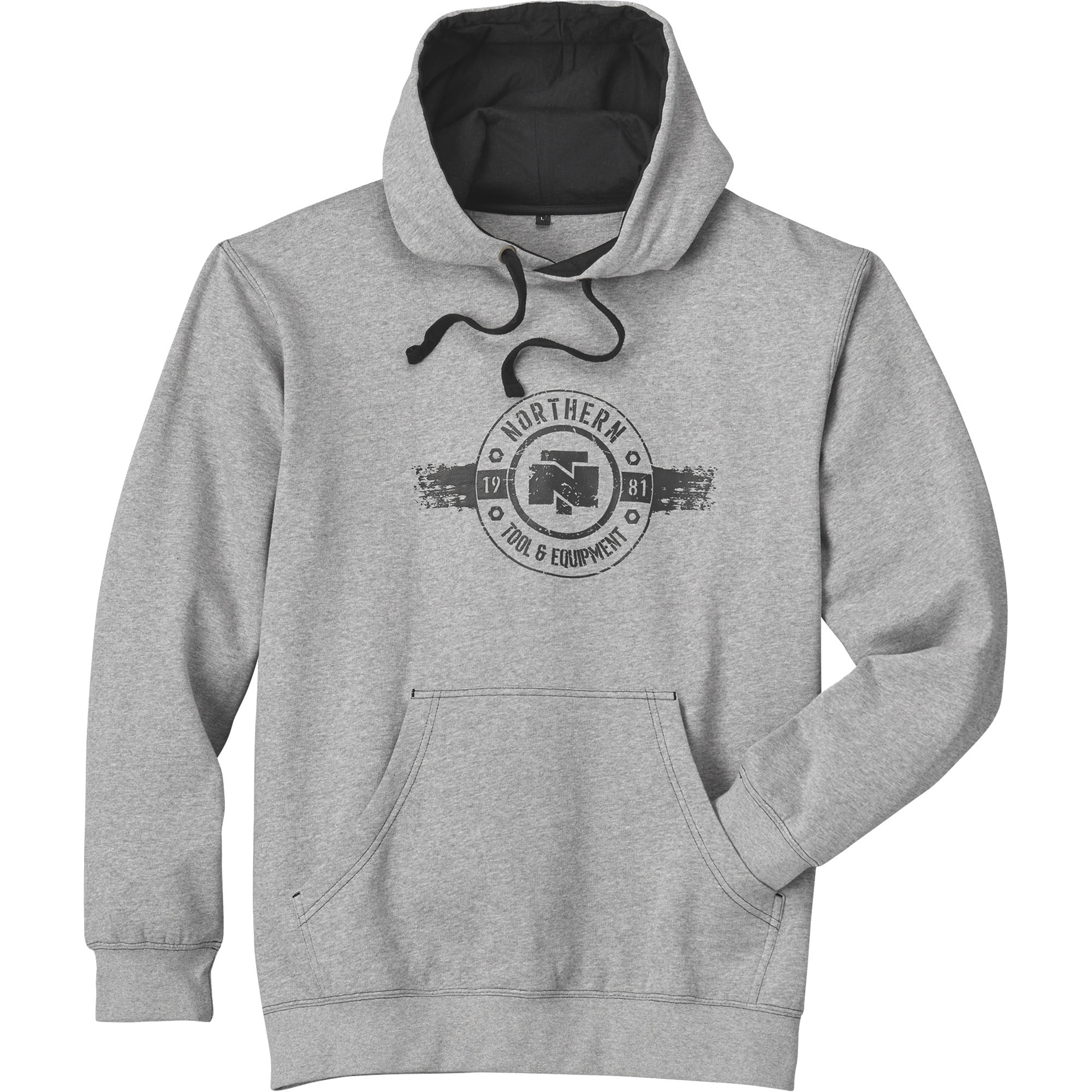 Gravel Gear Men's Pullover Hoodie with NTE Graphics â Gray, 2XL