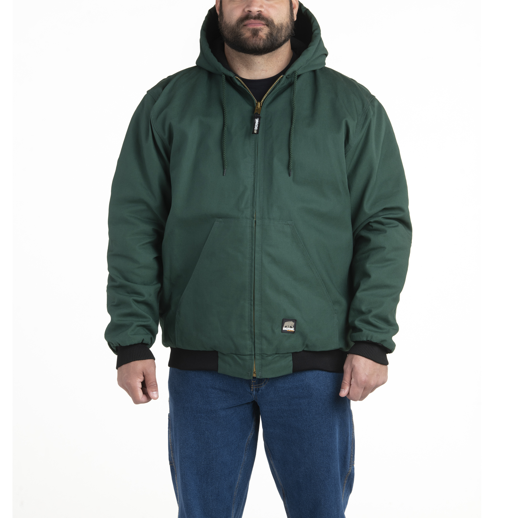 Berne Apparel, Heritage Hooded Jacket, Size 5XL, Color Green, Model HJ51