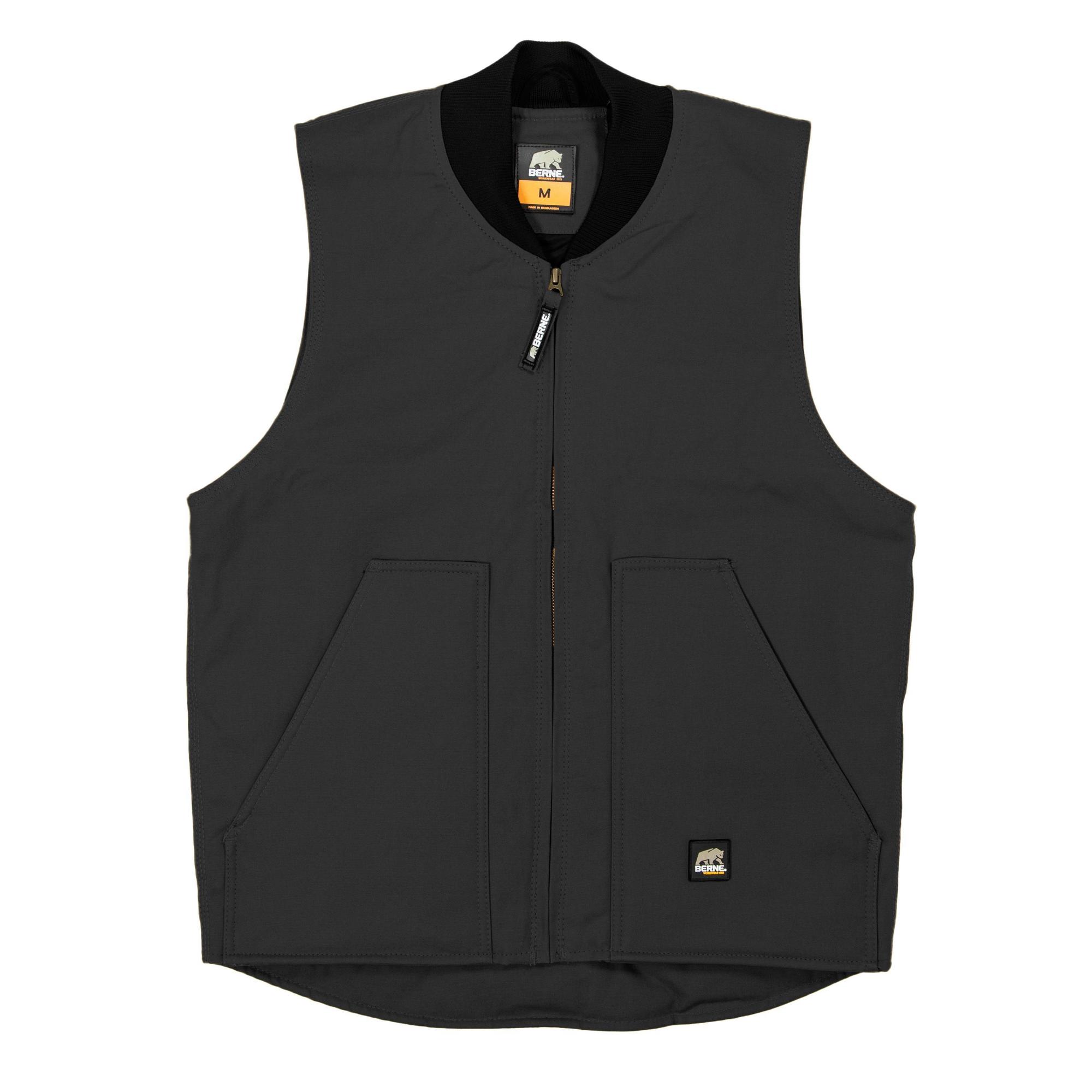 Berne Apparel, Workmans Duck Vest, Size 6XL, Color Black, Model V812