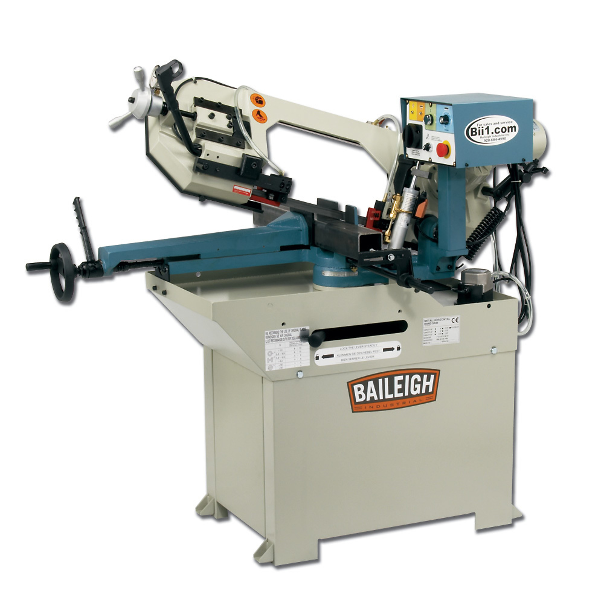 Baileigh Metal Cutting Band Saw, Mitering Head, 2 HP, Volts 110, Model BS-250M -  1001396